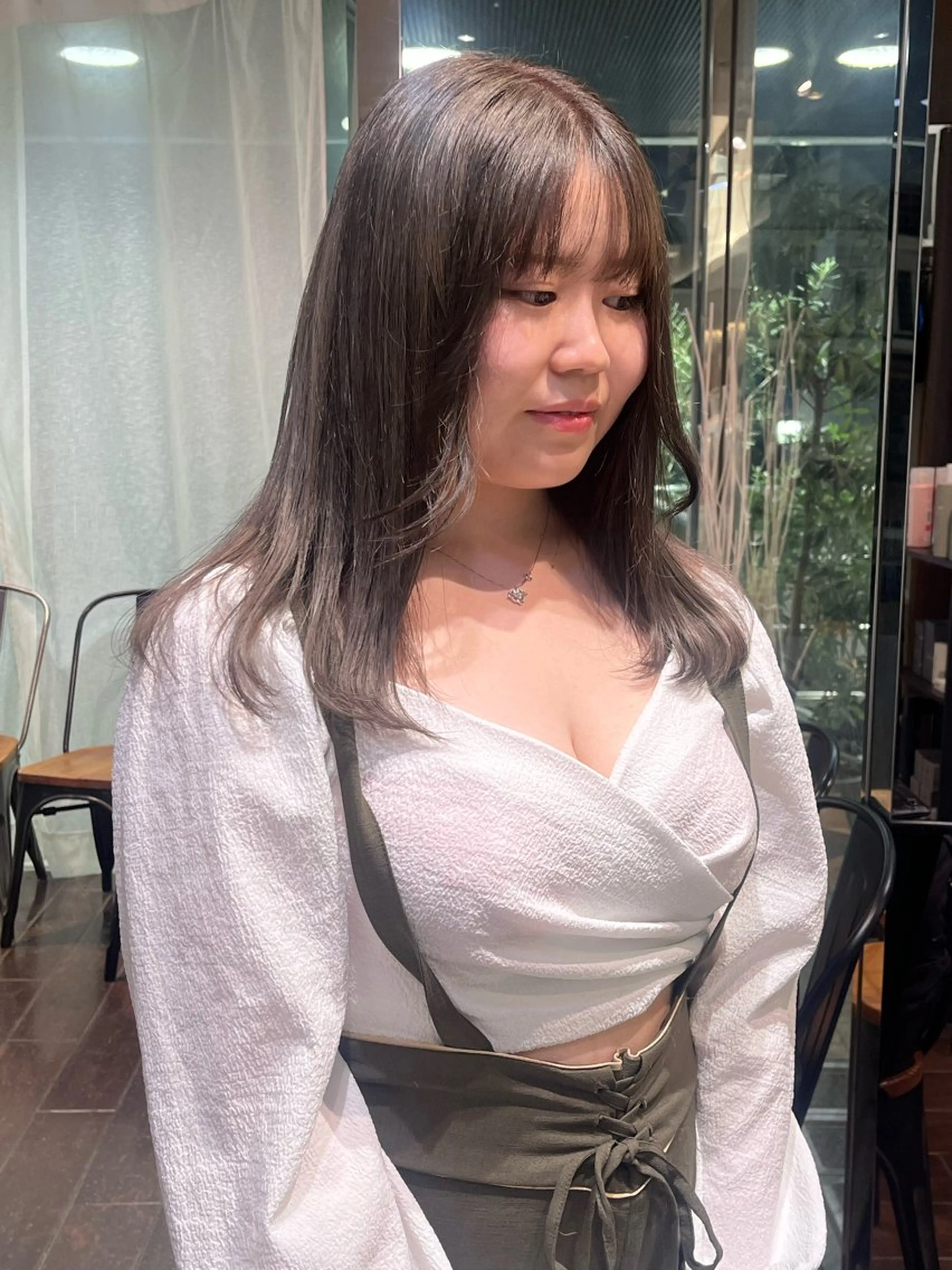 ミディアム 酸性ストレート 🤍🎀honokaのヘアスタイル