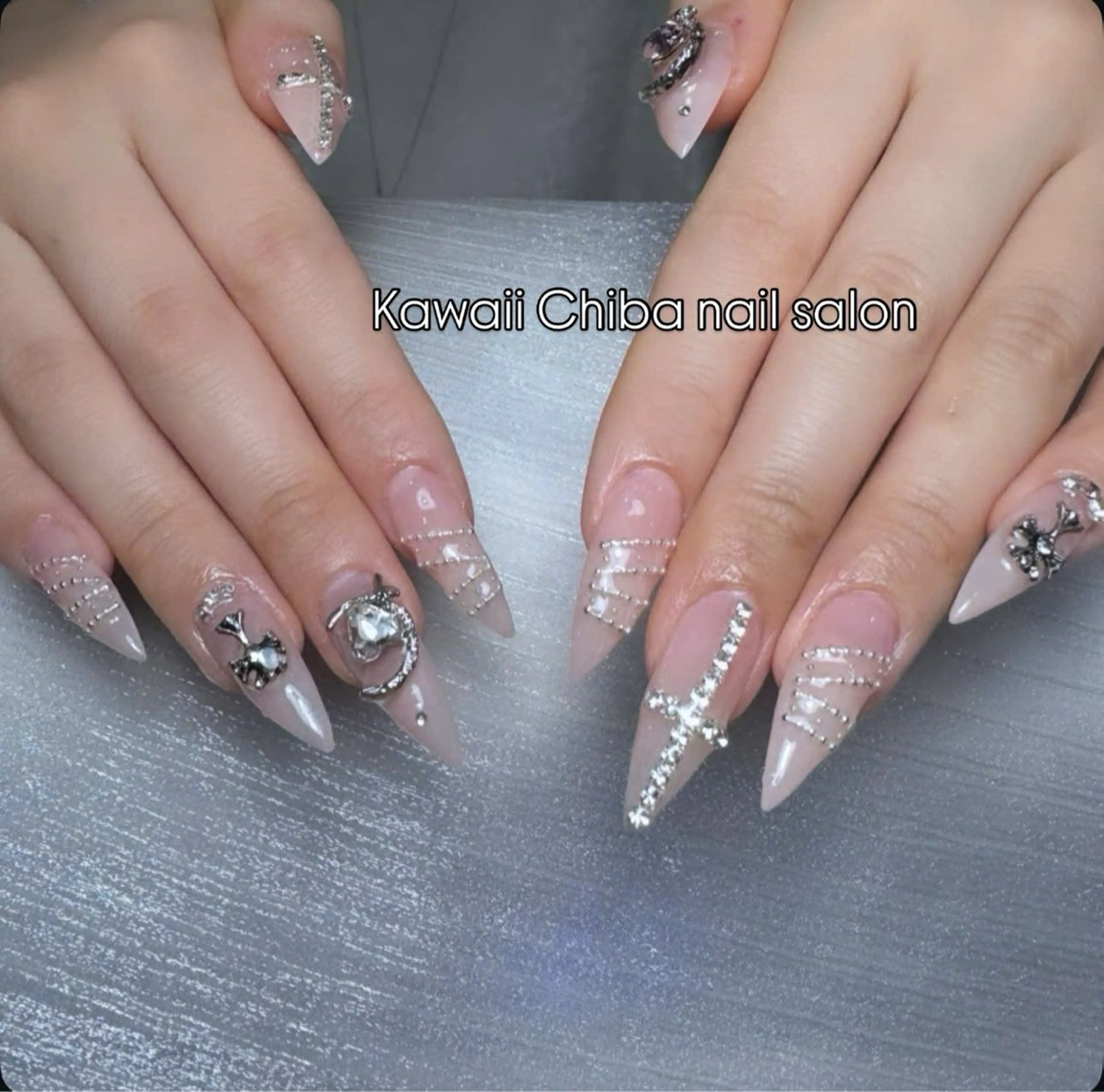 ネイル チークネイル 桜ネイル 入学式 フラワーネイル フレンチネイル Kawaii _Nailのネイルデザイン