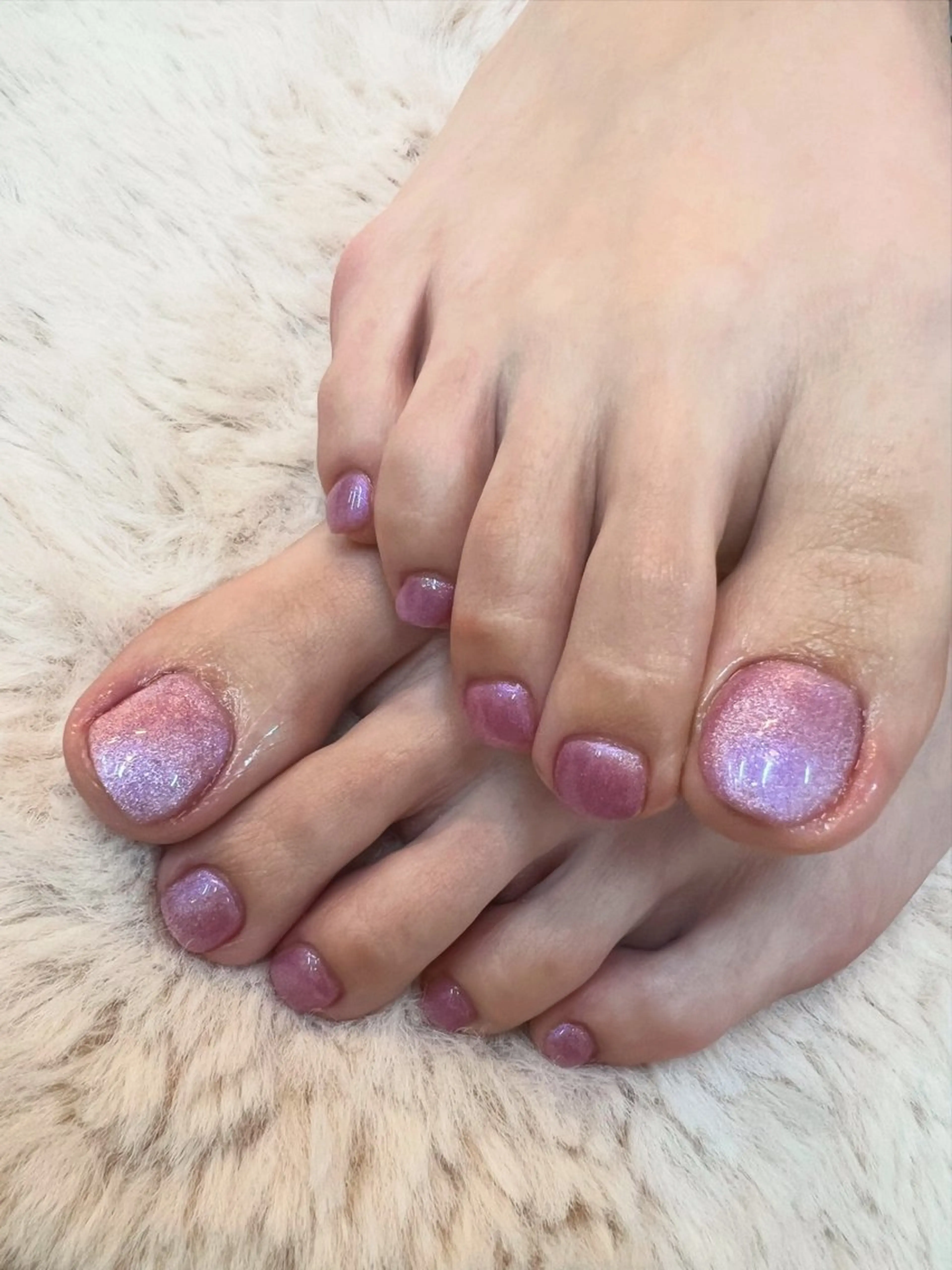 ネイル 長さ出し フットネイル ジェルネイル マグネットネイル 持ち込み chipie_ momiのネイルデザイン