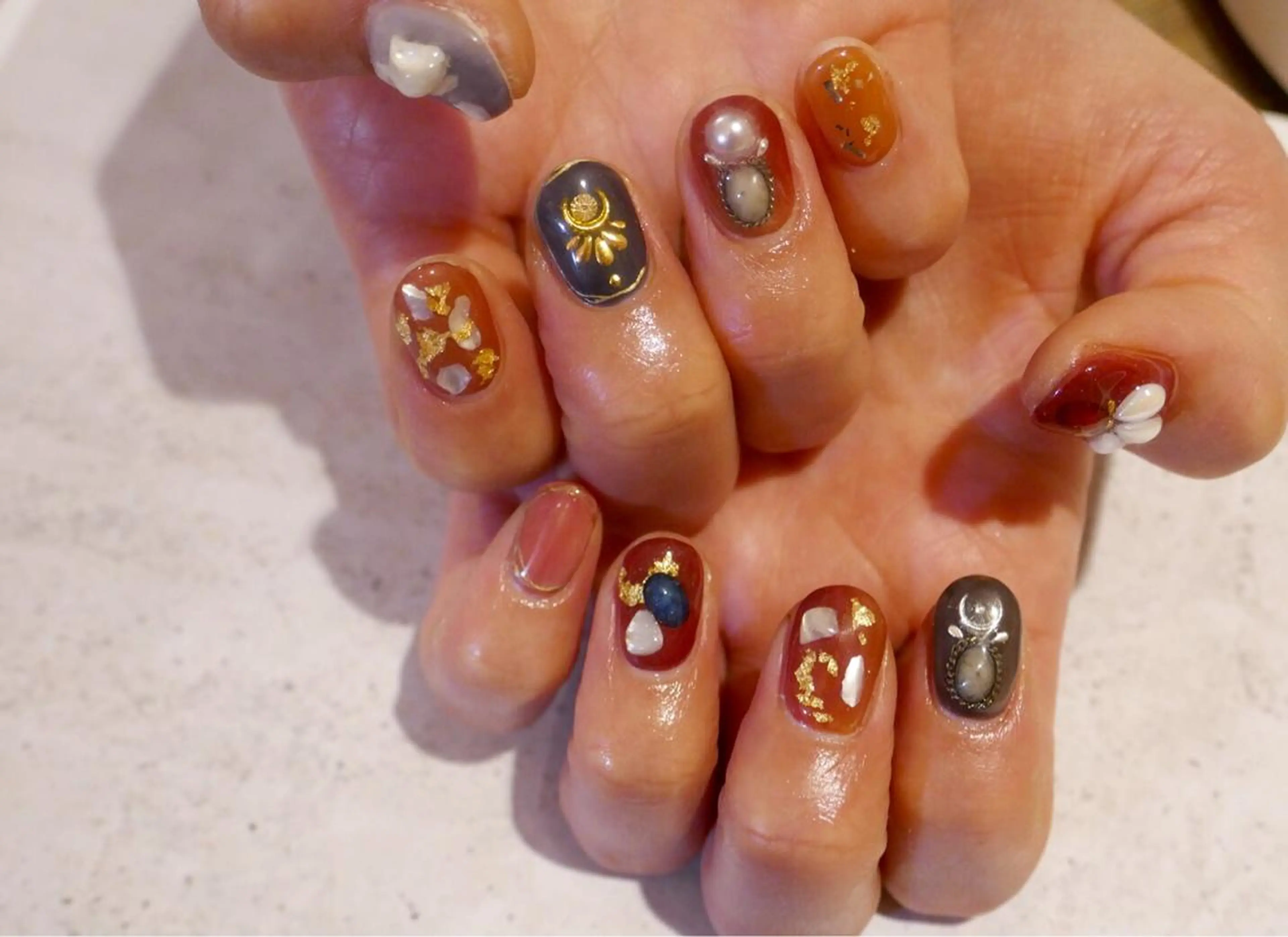ネイル 持ち込み ハンドネイル revia所属・ERI Nailistのネイルデザイン