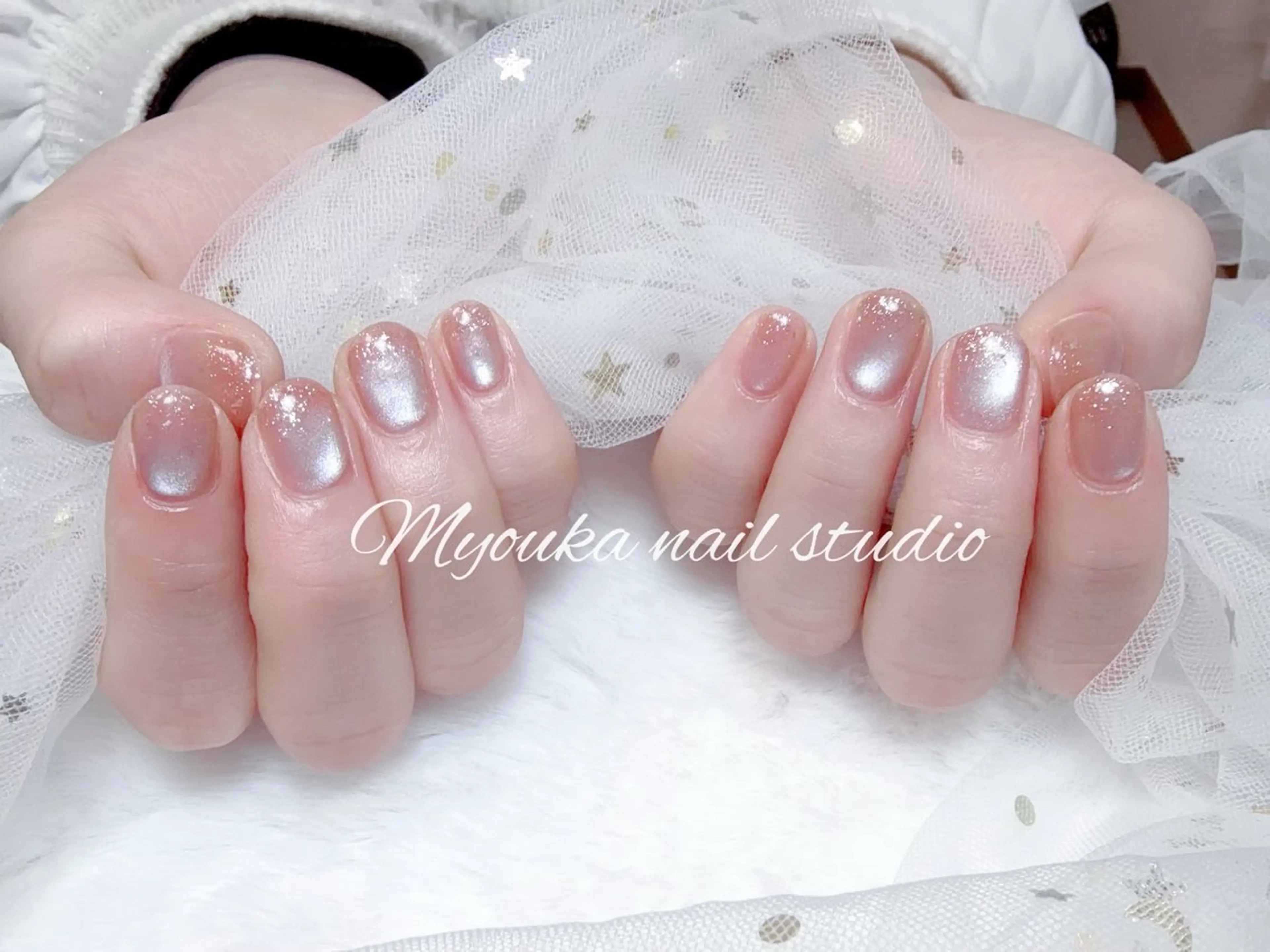 ネイル チークネイル 長さ出し フットネイル ジェルネイル グラデーション Myouka所属・Myouka 板橋区大山駅前店のネイルデザイン