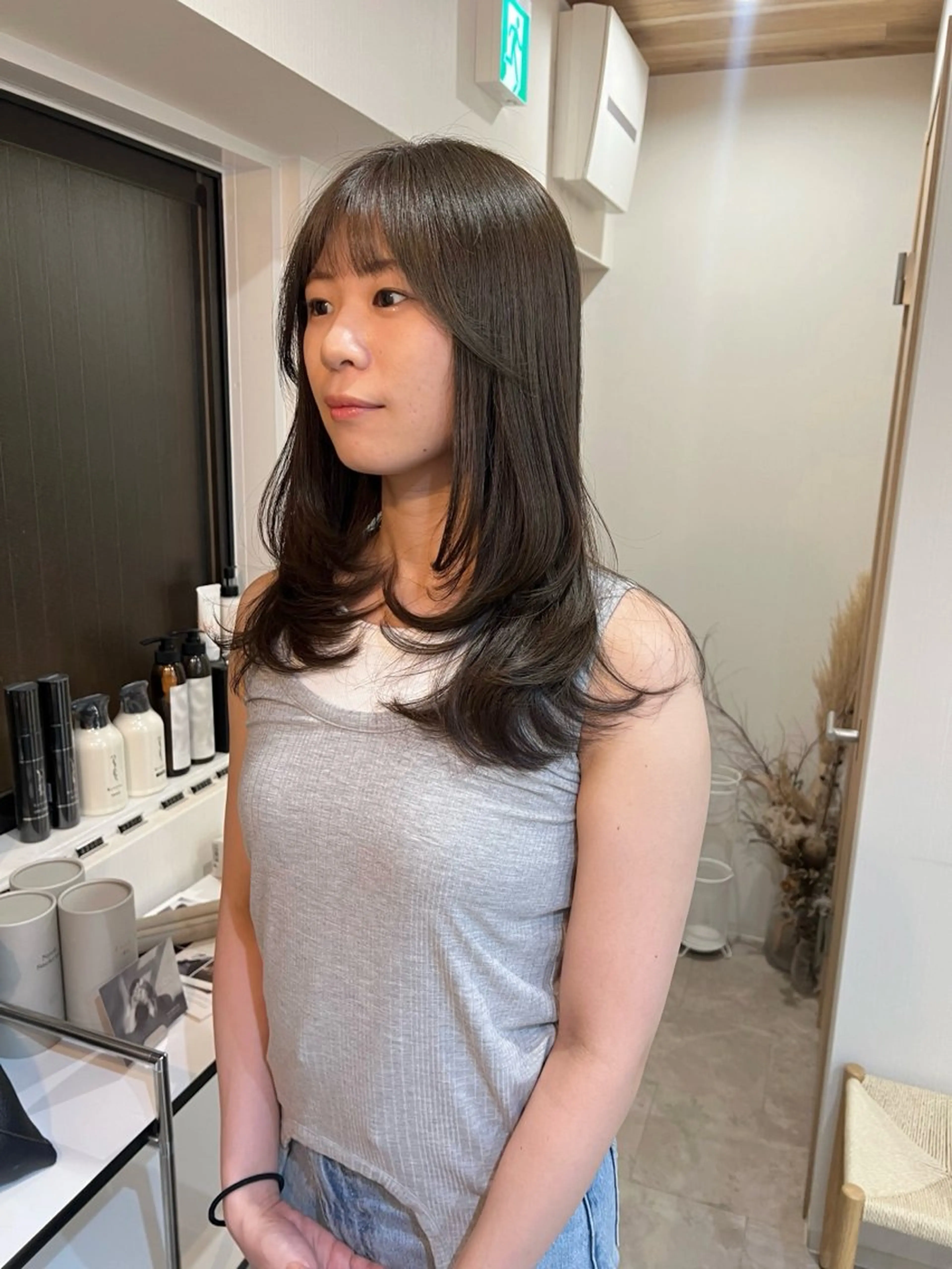 ロング カラー カット ヘアカラー 縮毛矯正 トリートメント トレンドと似合わせ/ マンツーマン/西上楓のヘアスタイル