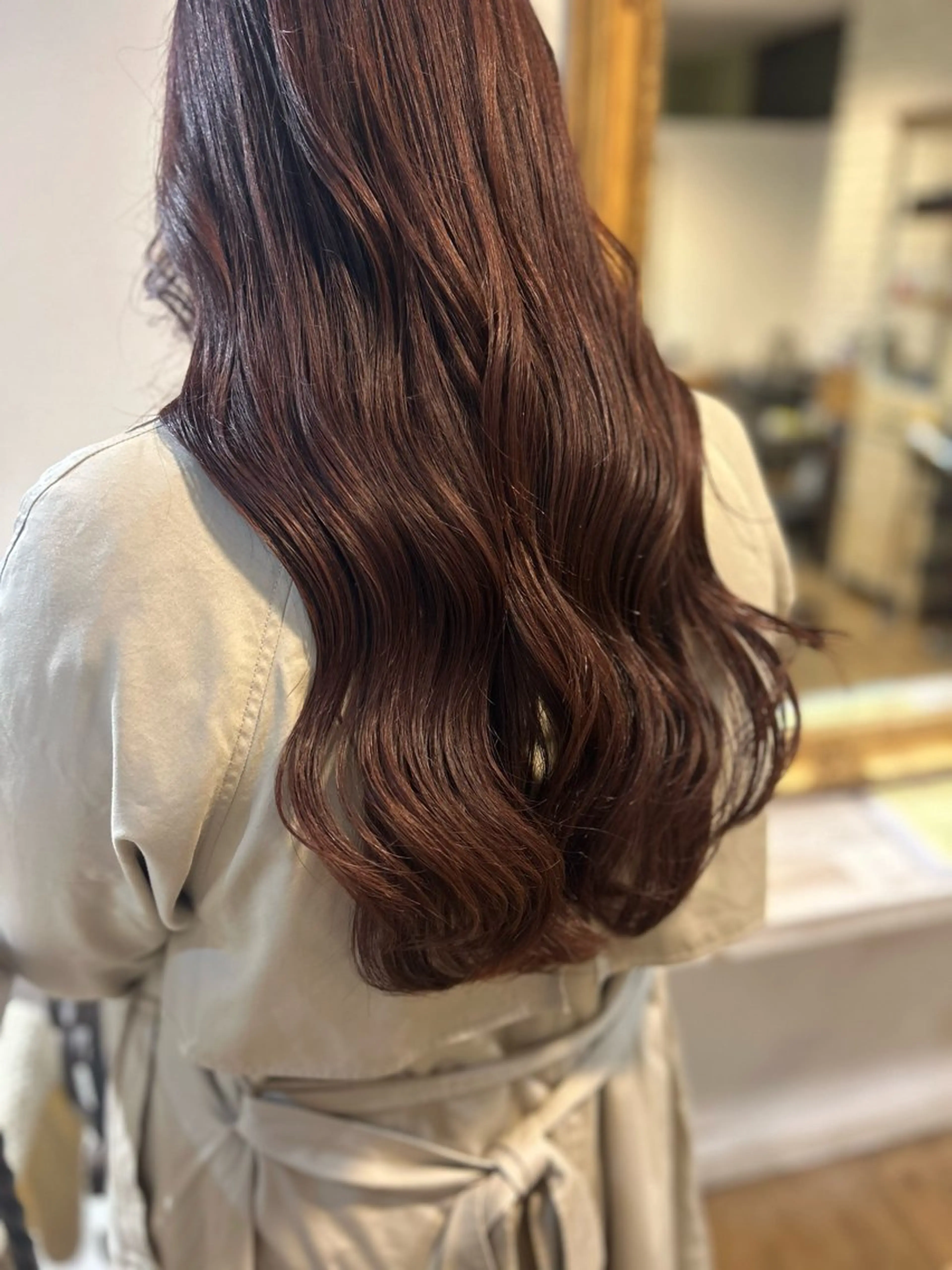 カラー ブラウンカラー ピンクカラー かとう はるかのヘアスタイル