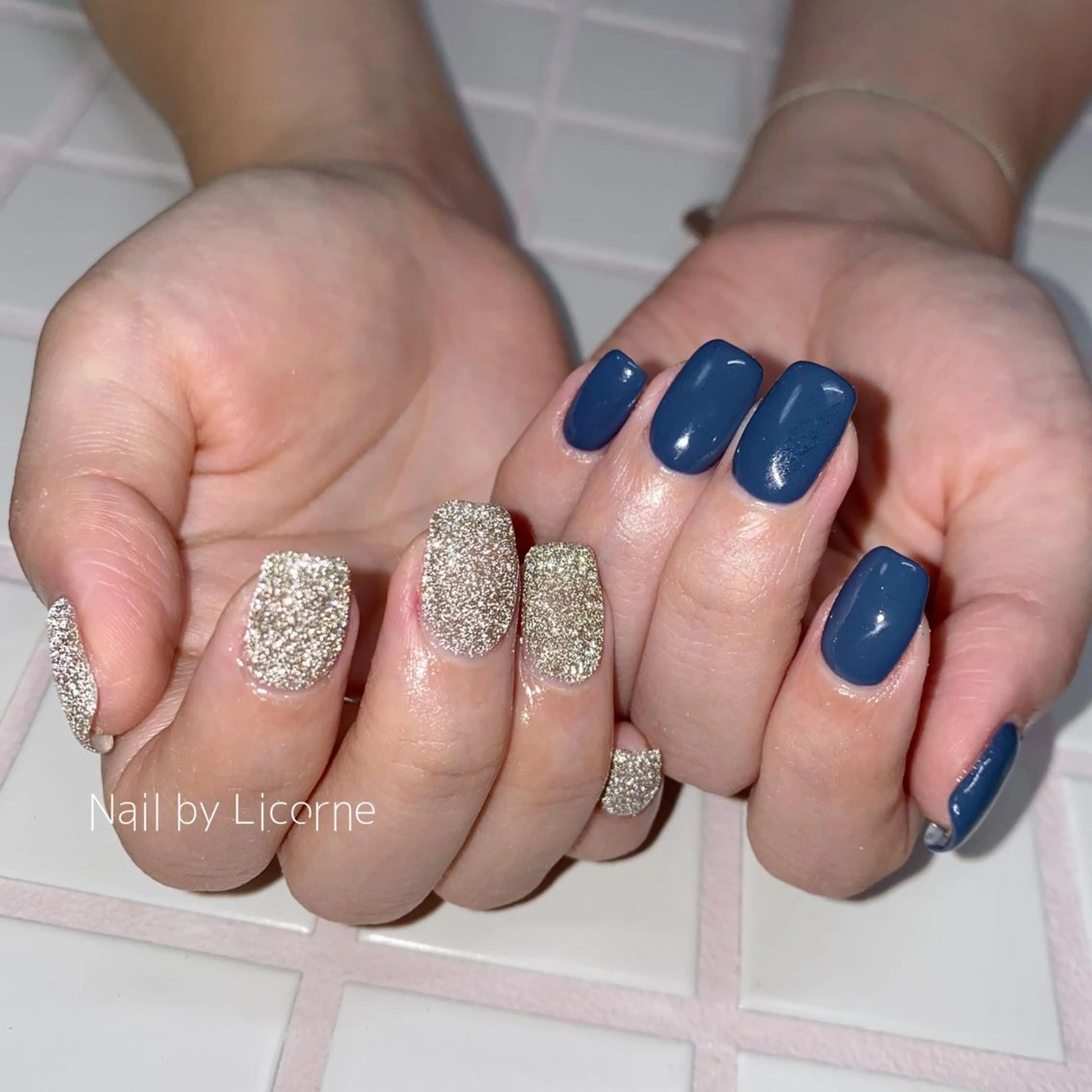 ネイル アートネイル オーロラネイル フレンチネイル 氷ネイル・うるうるネイル マグネットネイル ハンドネイル Nail by Licorneのネイルデザイン