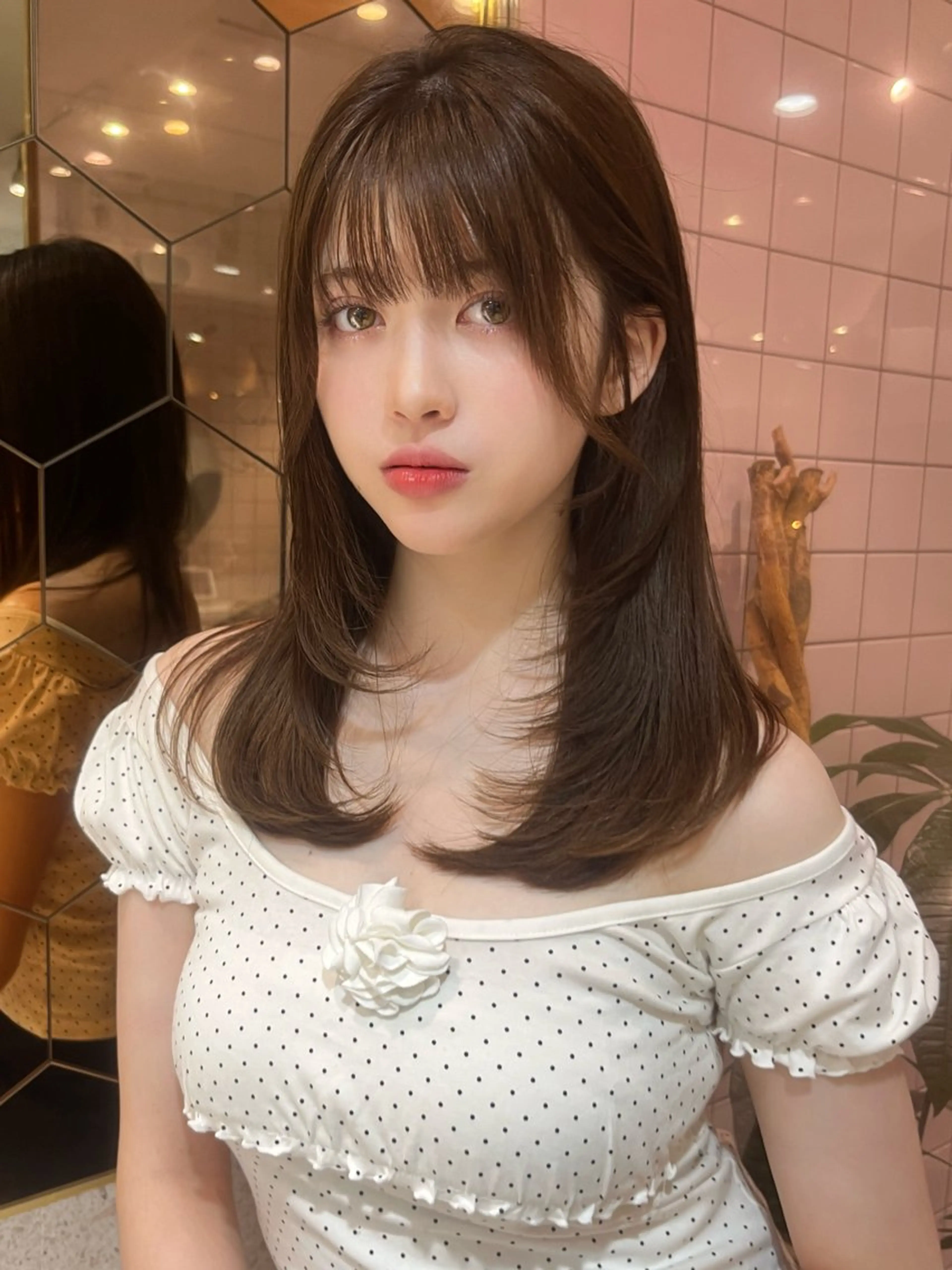 ✨無くなり次第終了 トレンドヘアオイル付き✨【韓国風カット＋カラー＋トリートメント】の写真