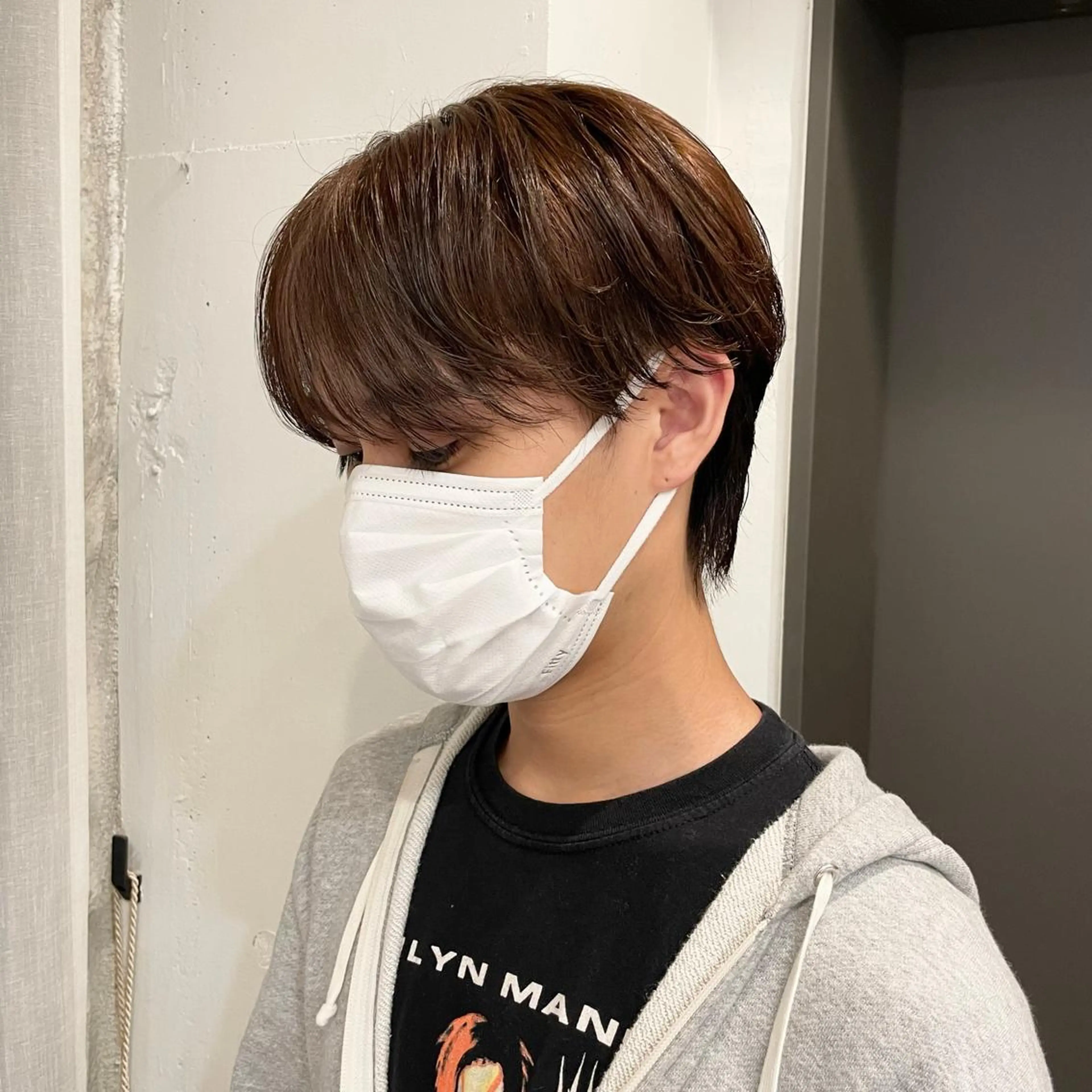 ショート メンズ メンズ韓国風 マッシュ シースルーマッシュ 韓国風ヘア オザキクウガ/ ブリーチ/髪質改善のヘアスタイル