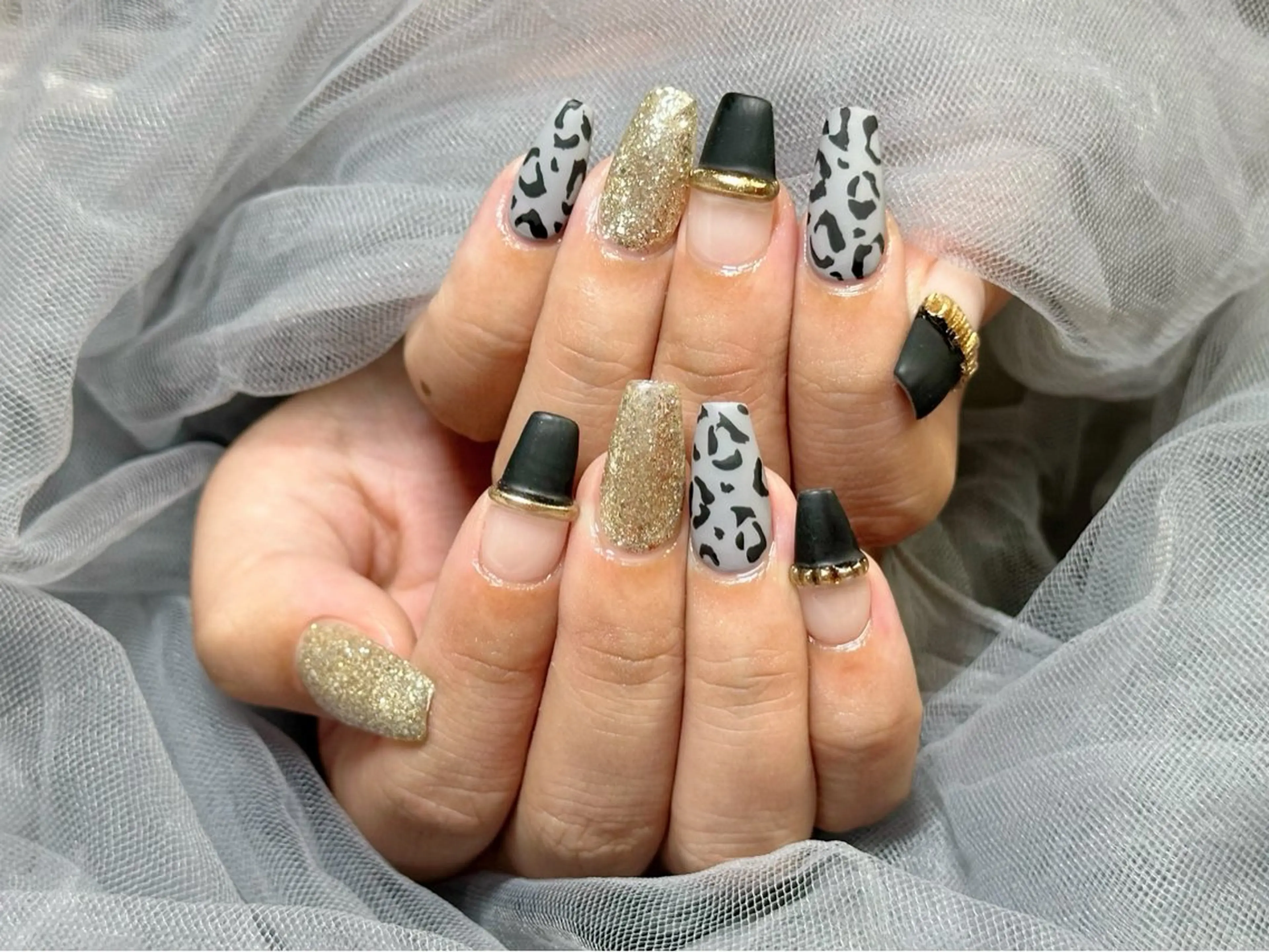 ネイル アニマル柄 マットネイル ハンドネイル KURELLY所属・Nail Salon KURELLYのネイルデザイン