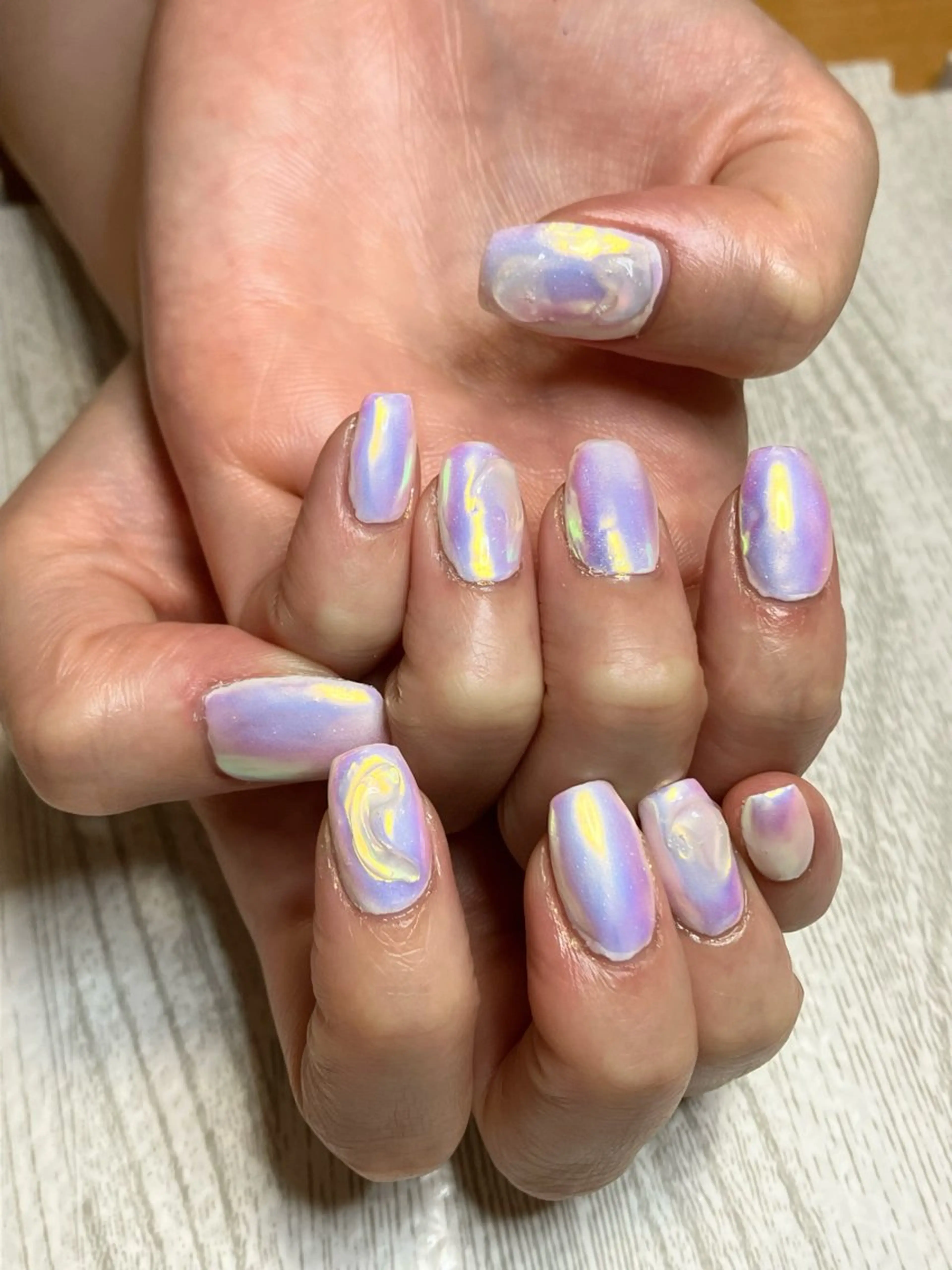 ネイル オーロラネイル ジェルネイル ハンドネイル ネイルサロン ふきよせのネイルデザイン