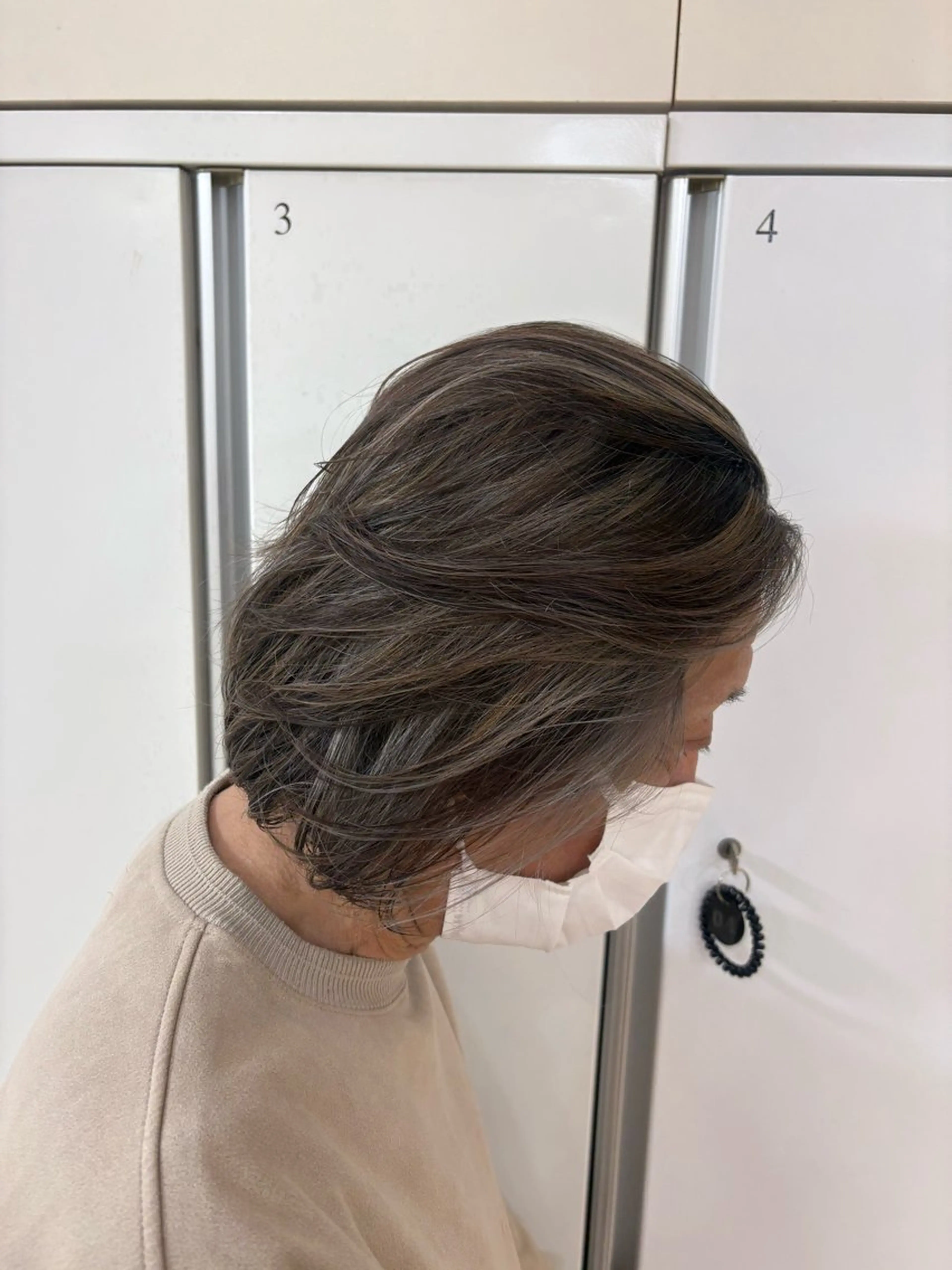 ミディアム メンズ メンズハイライト ハイライト ヘアカラー CREA渋沢 モデル募集🌺アイナのヘアスタイル