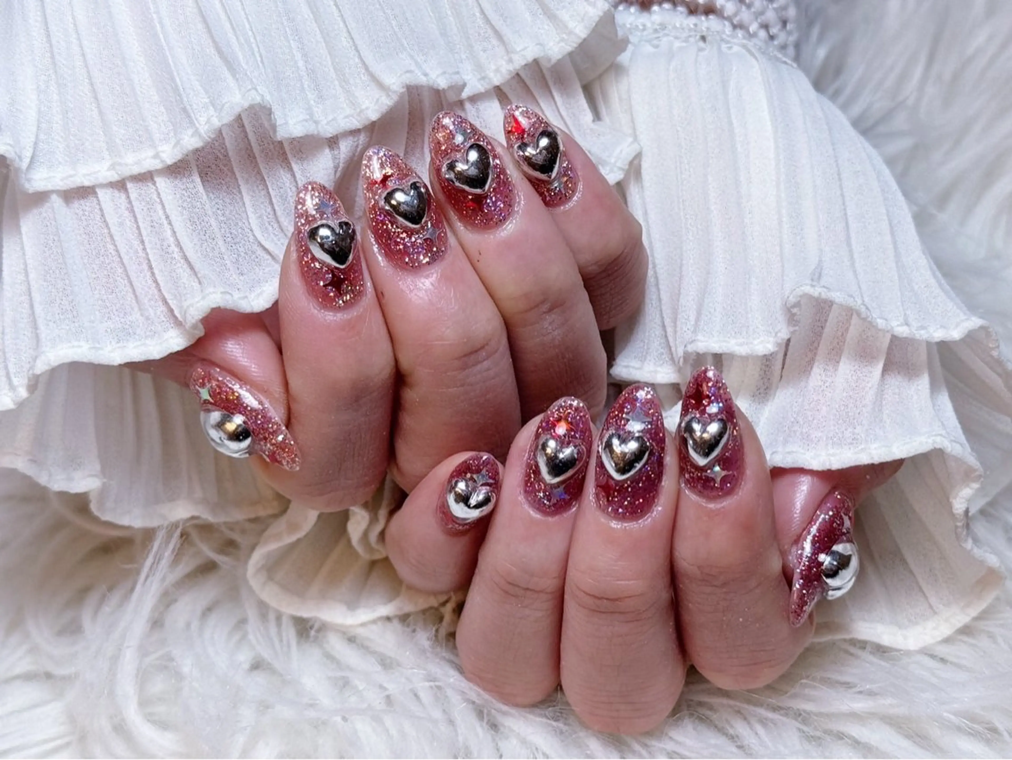 ネイル アートネイル チークネイル 長さ出し フラワーネイル フレンチネイル ハンドネイル NEW NAIL 池袋のネイルデザイン