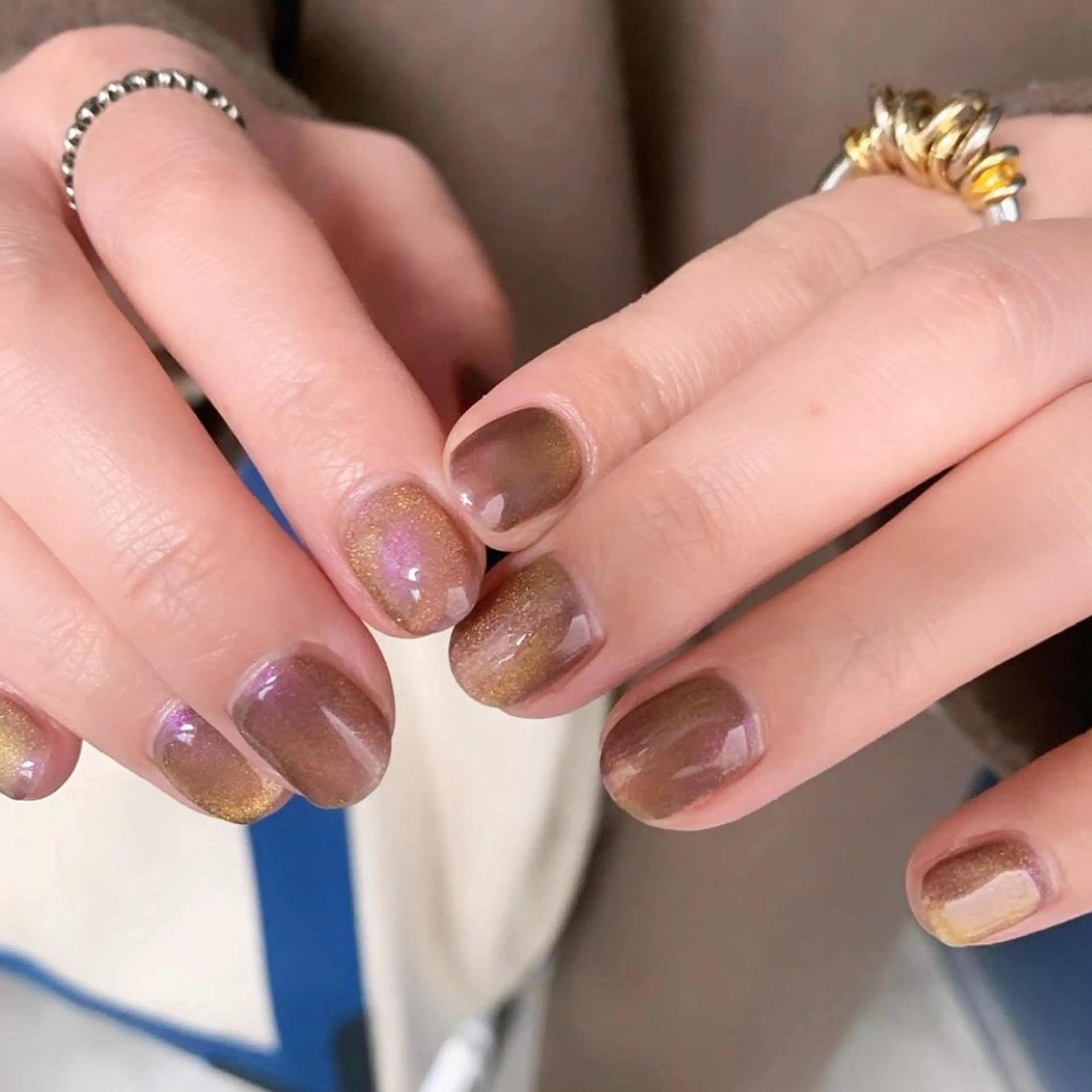 ネイル ジェルネイル マグネットネイル ワンカラーネイル パラジェルサロン 大人女性が通うサロンのネイルデザイン