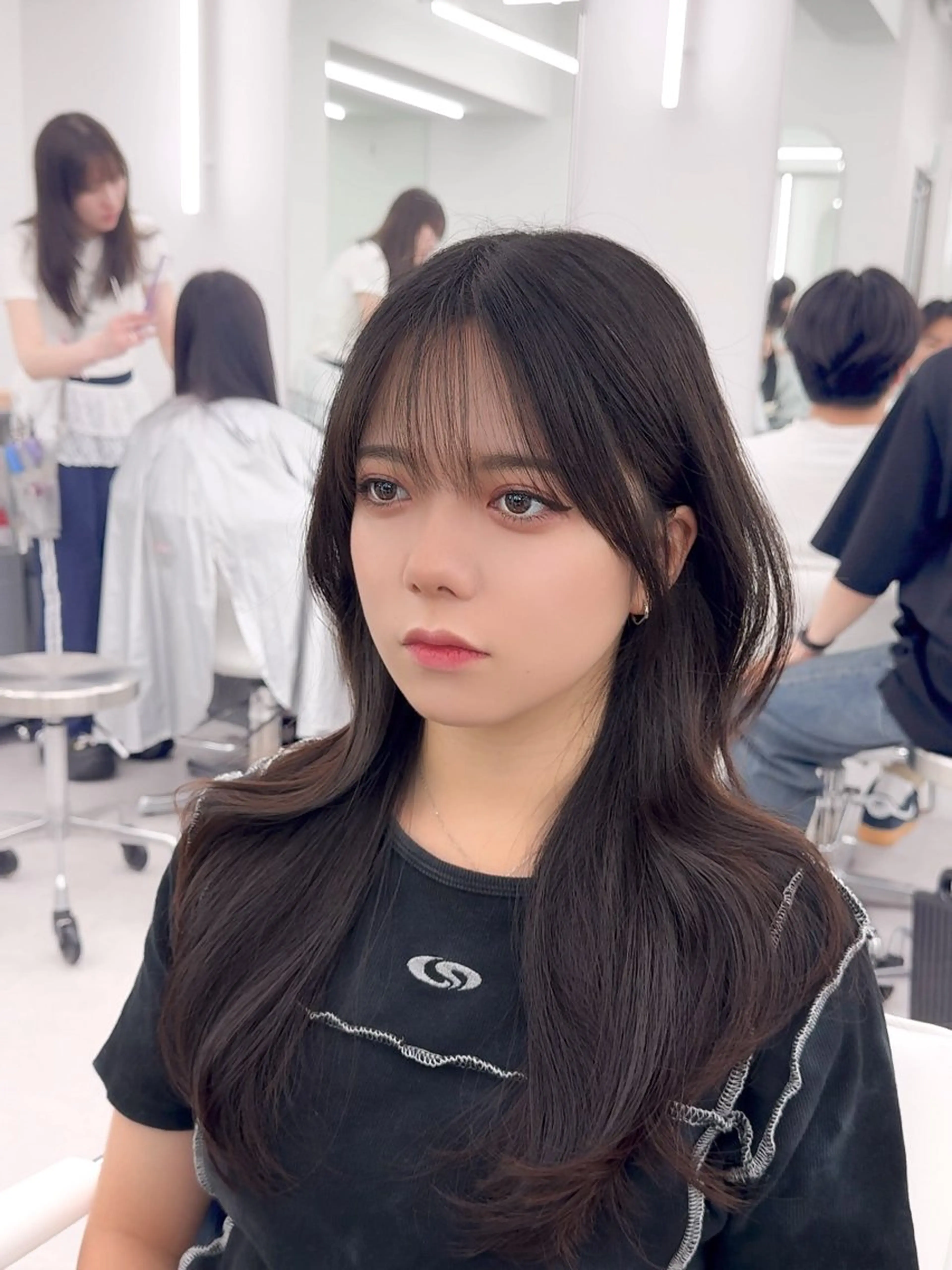 ミディアム カラー ヘアアレンジ 最小顔周り&レイヤー 特化/池袋/kokiのヘアスタイル