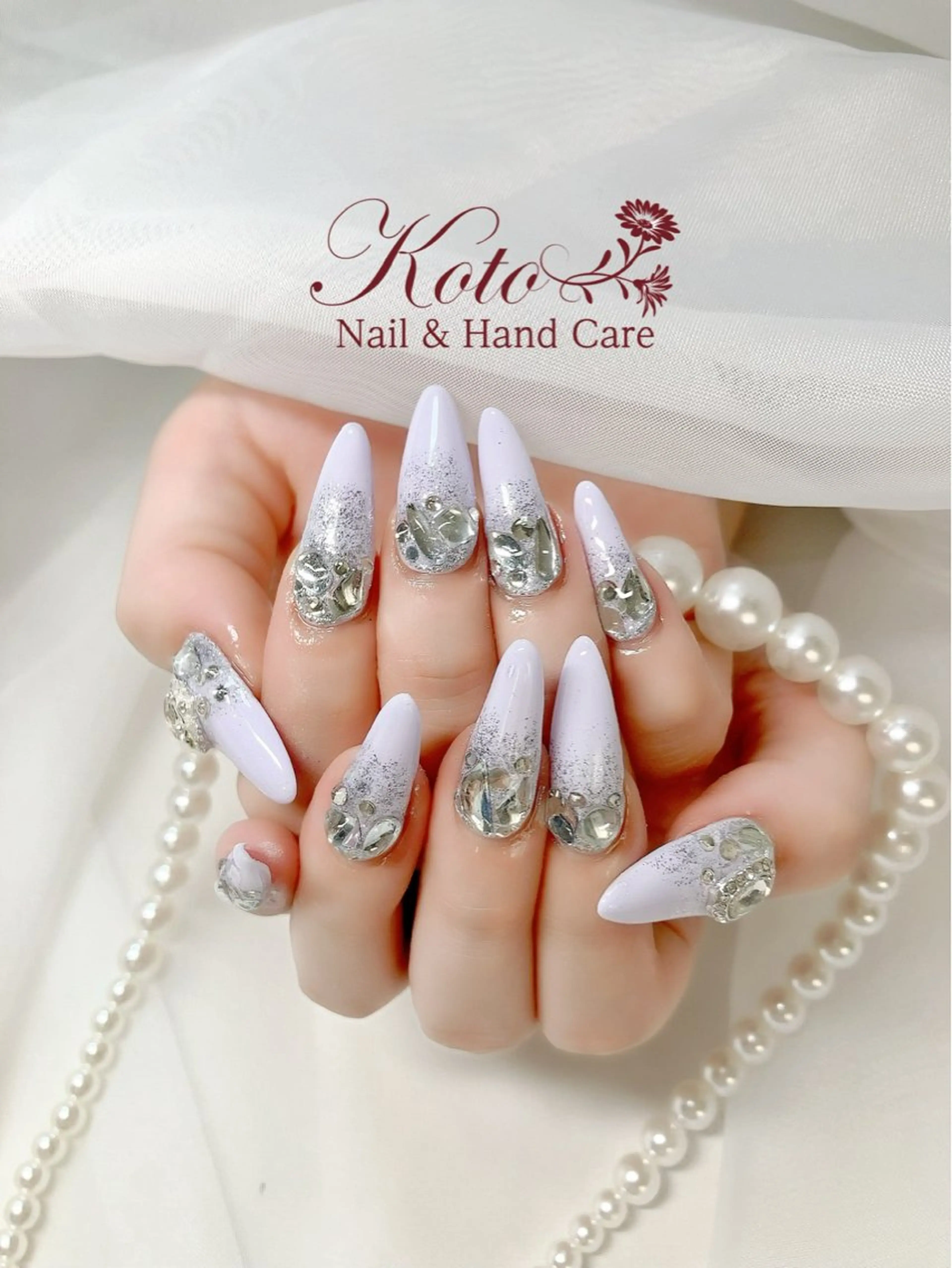 ネイル 長さ出し ジェルネイル 持ち込み ニュアンスネイル 赤色 ハンドネイル Nail Salon KOTOのネイルデザイン