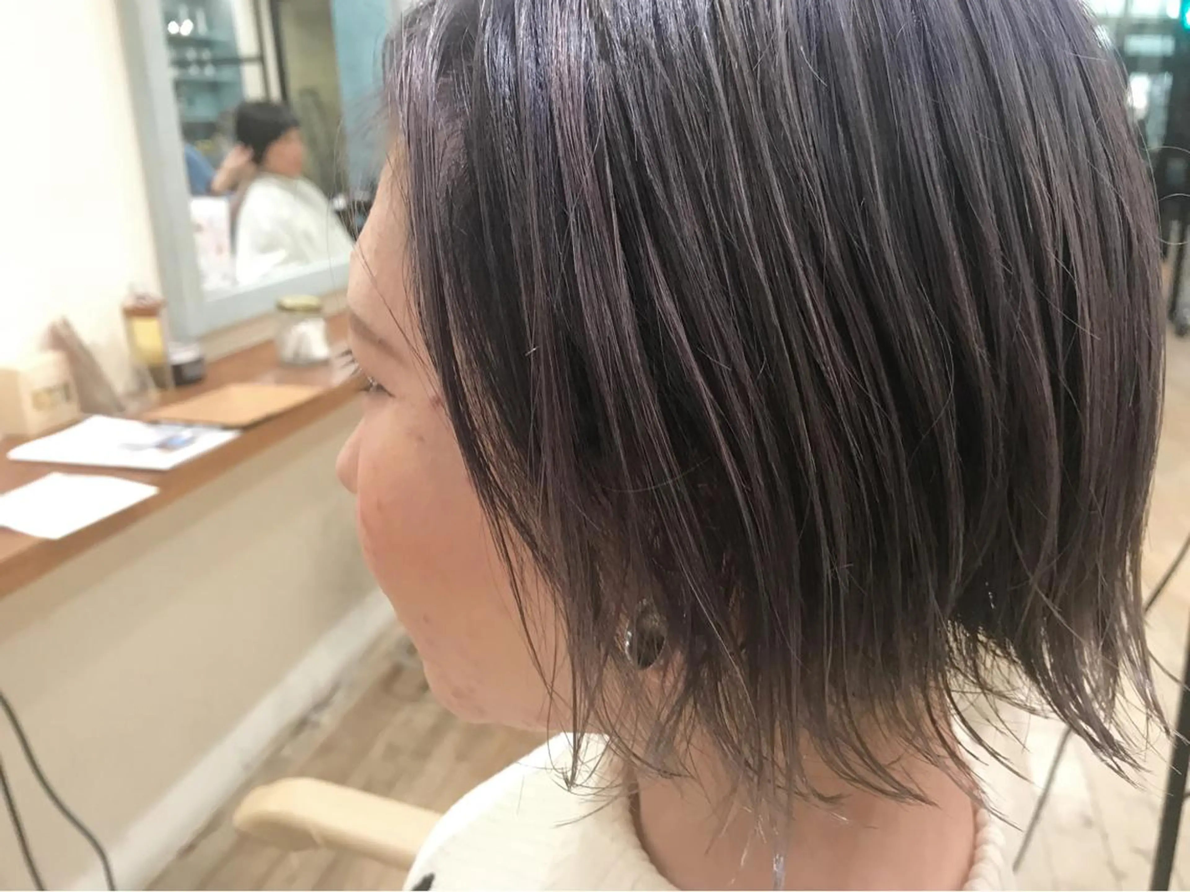 ショート カラー ダブルカラー ハイライトカラー ハイライト 上品な透明感カラー/ 表参道/MIKUのヘアスタイル