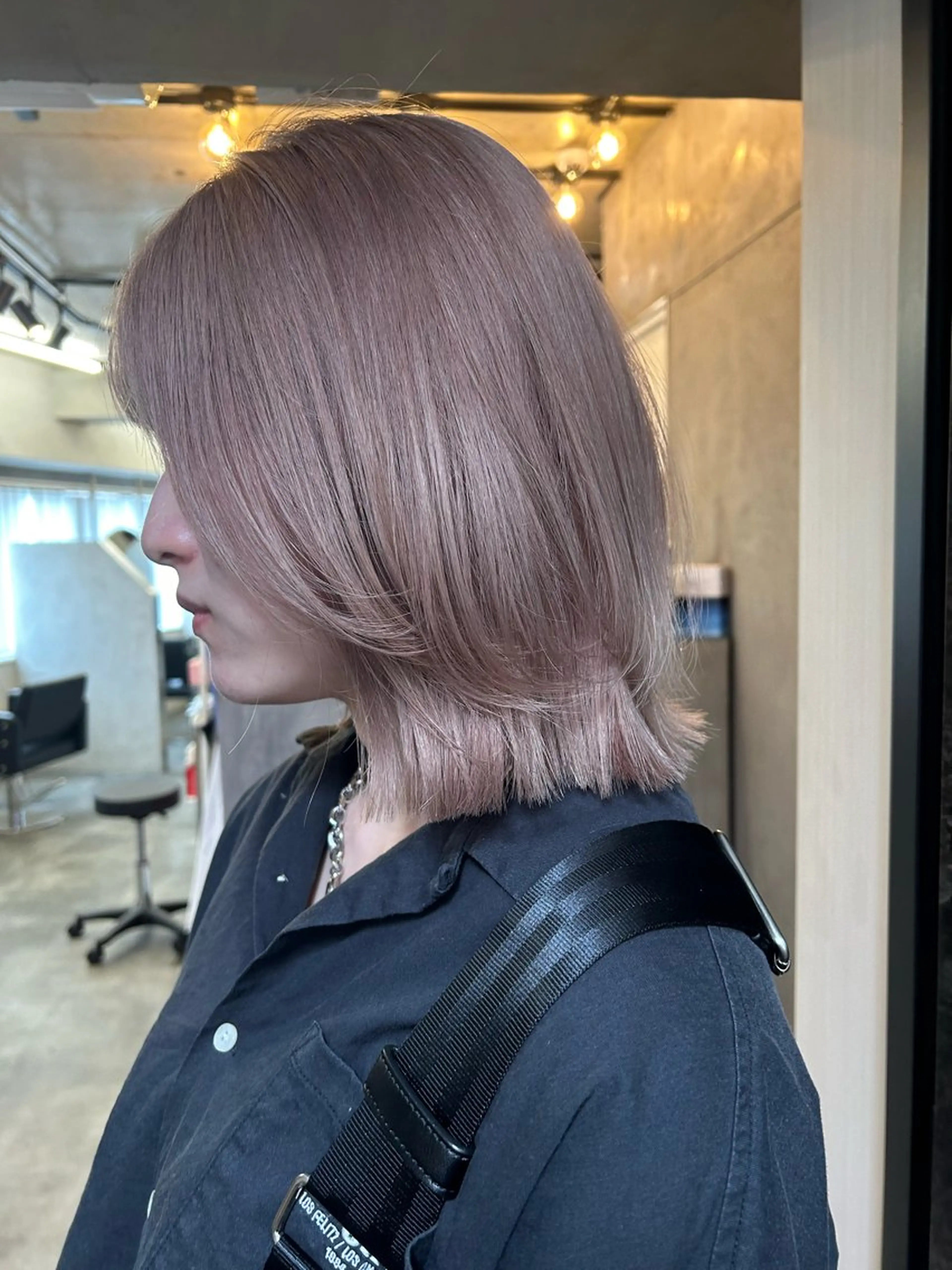 カラー ヘアカラー 博多ブリーチ× 透明感/縮毛矯正のヘアスタイル