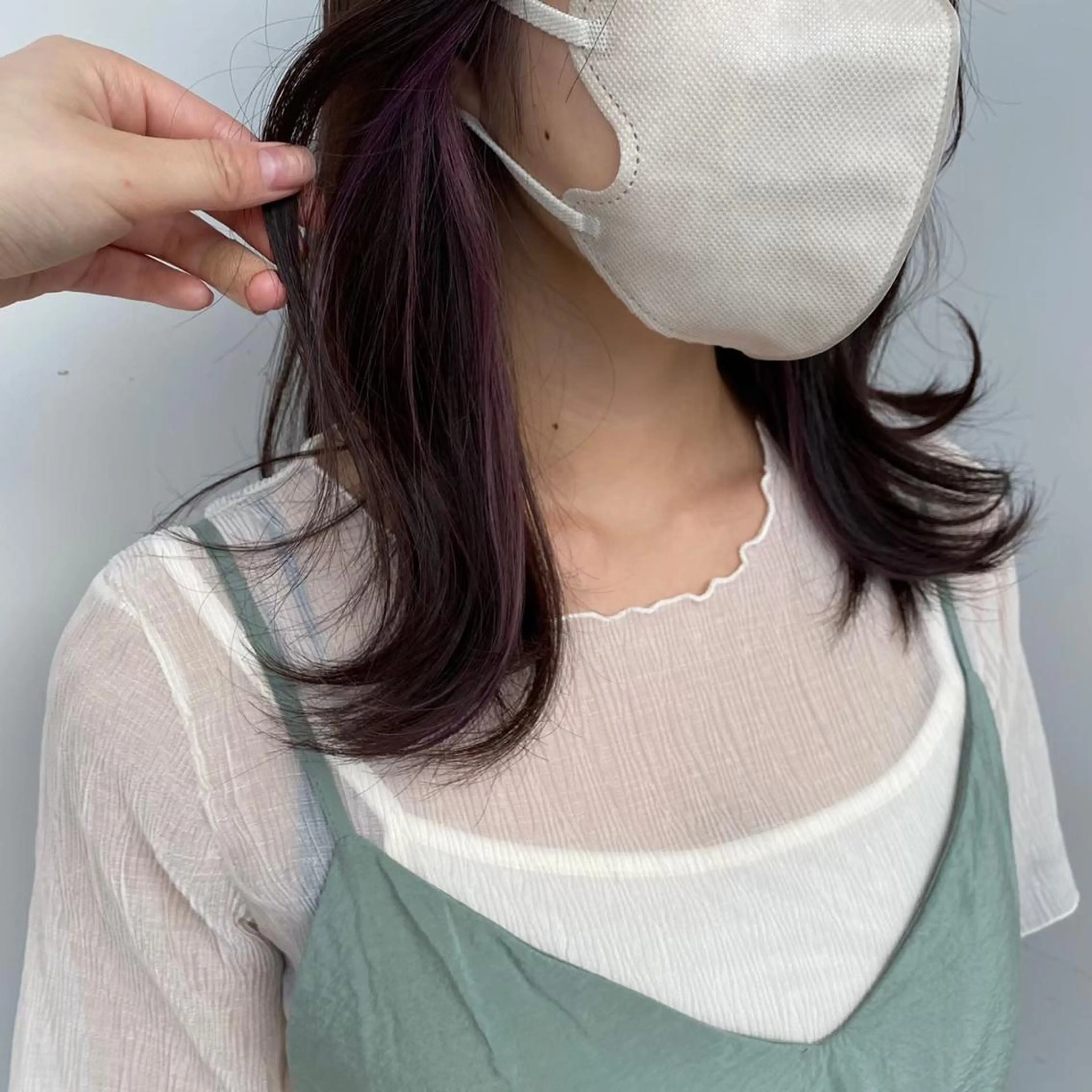 セミロング カラー ヘアアレンジ あやめ【顔まわり/レ イヤー/柔らかカラ】のヘアスタイル