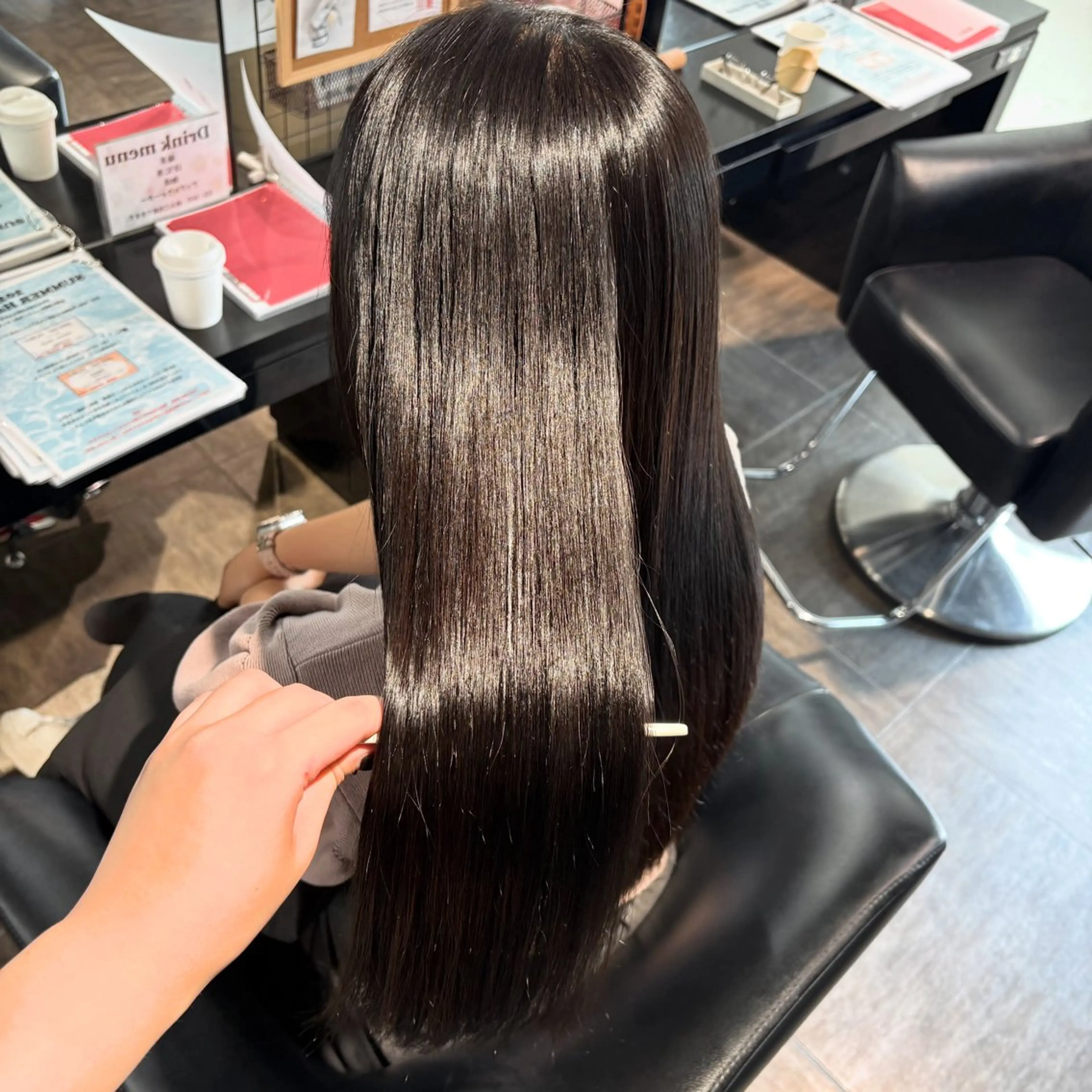 ロング カラー 縮毛矯正 縮毛矯正 トリートメント 🖤大人可愛い⌇ 𝐑 𝐈 𝐎🖤のヘアスタイル