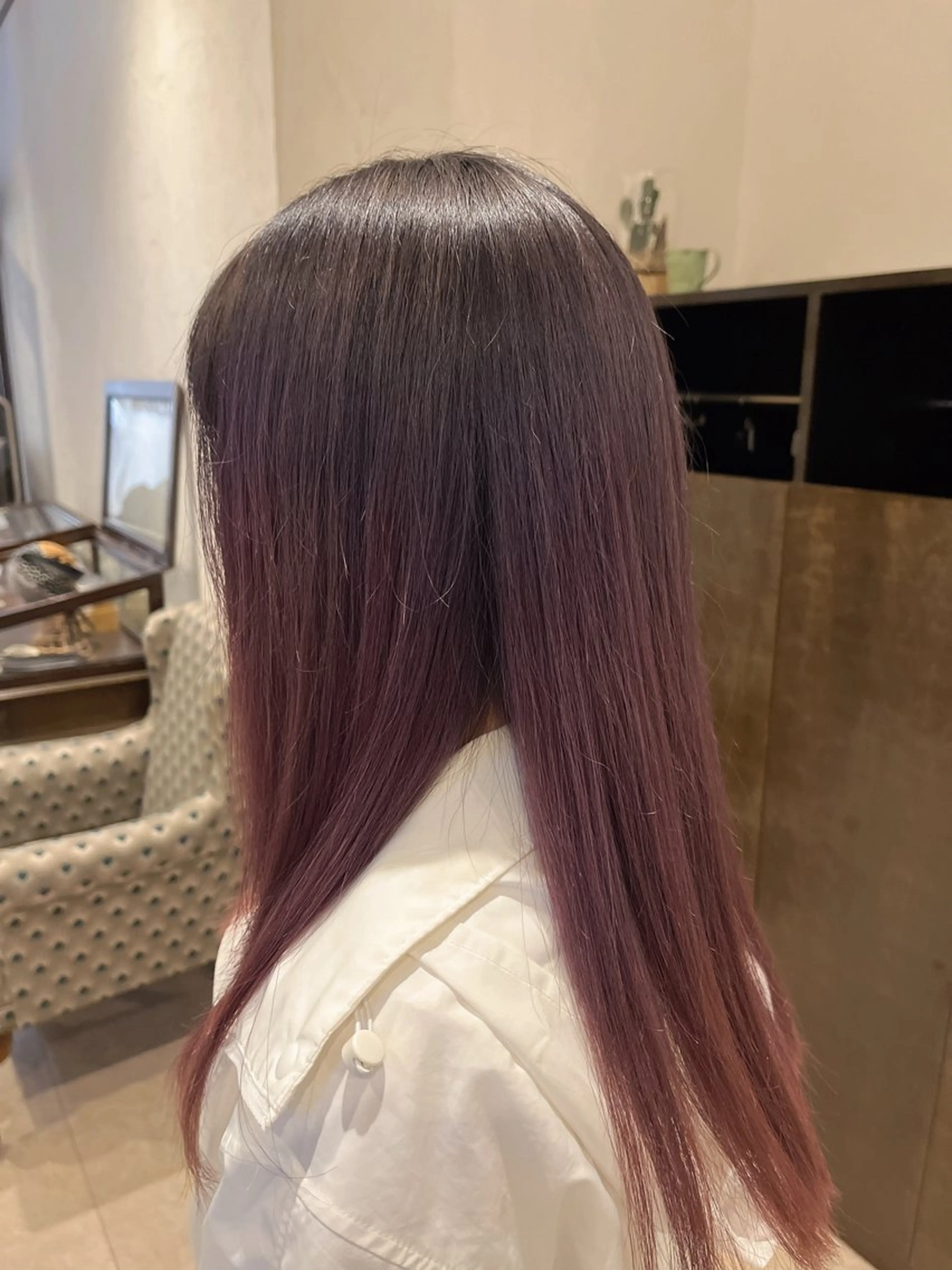 セミロング ヘアカラー 赤み消しカラー 🩵かりんのヘアスタイル