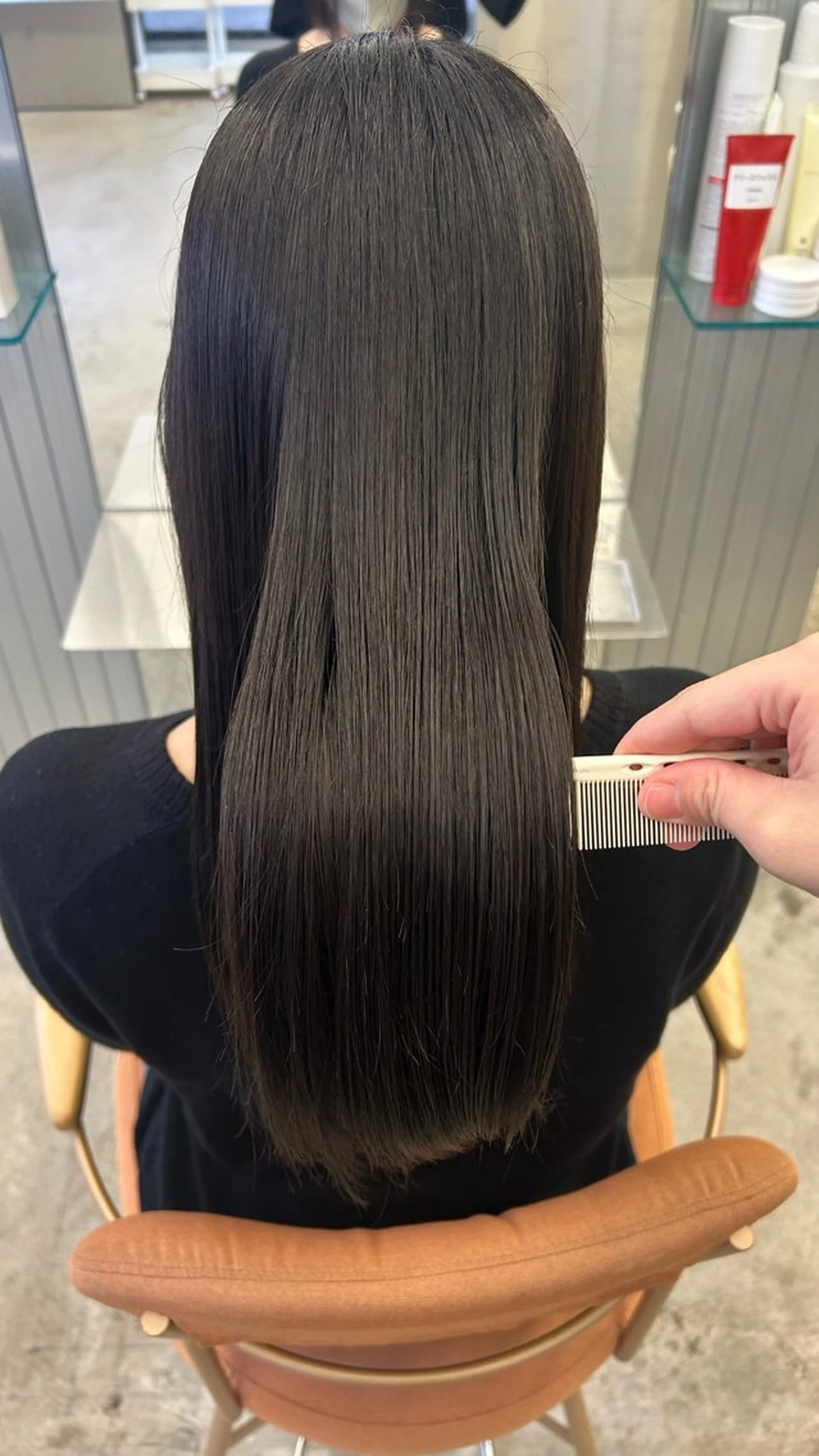 セミロング トリートメント 縮毛矯正 トリートメント LOMARLIE MIMIのヘアスタイル