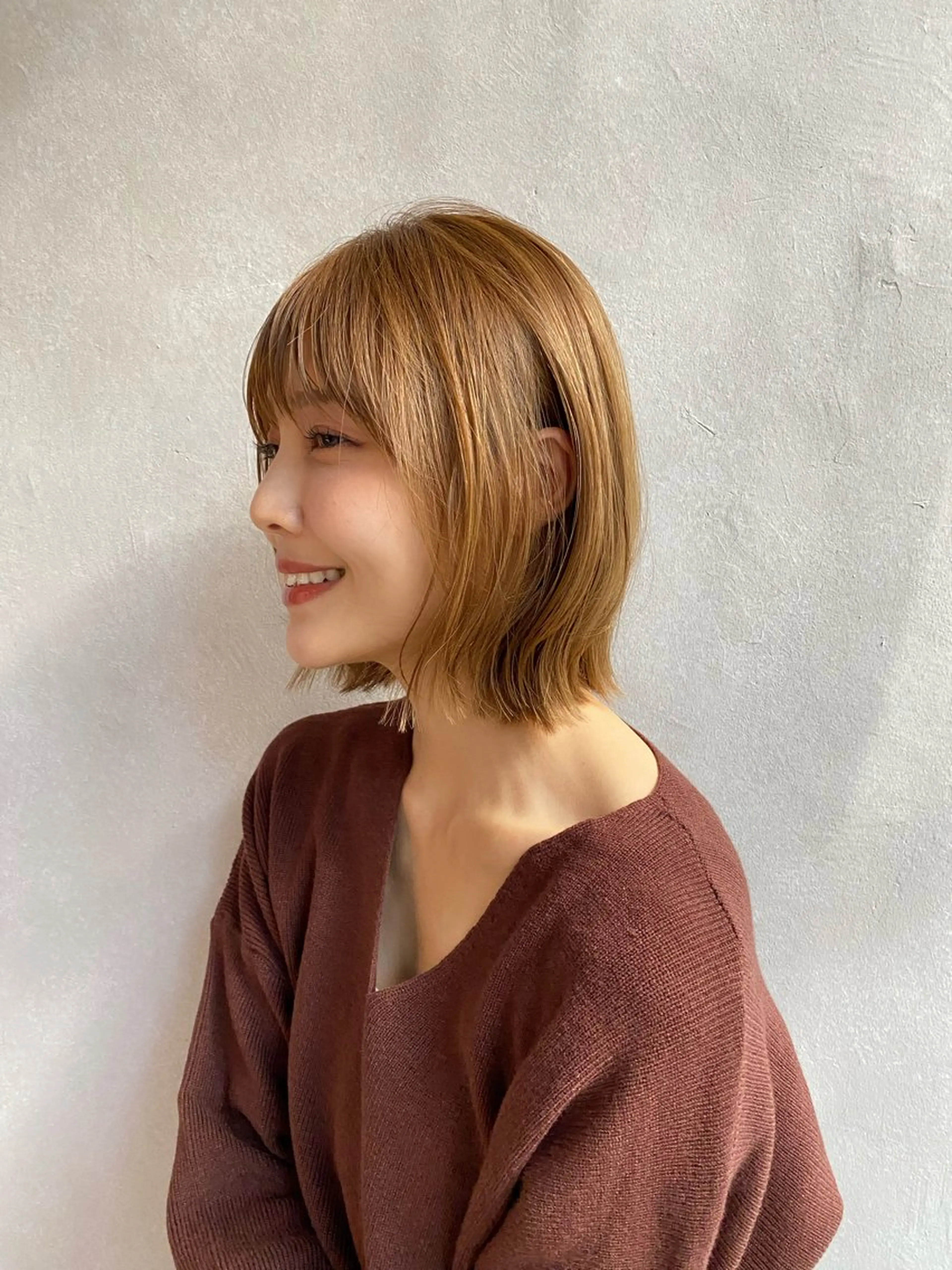 ショート 切りっぱなしボブ ボブ 栗原 瑞稀のヘアスタイル