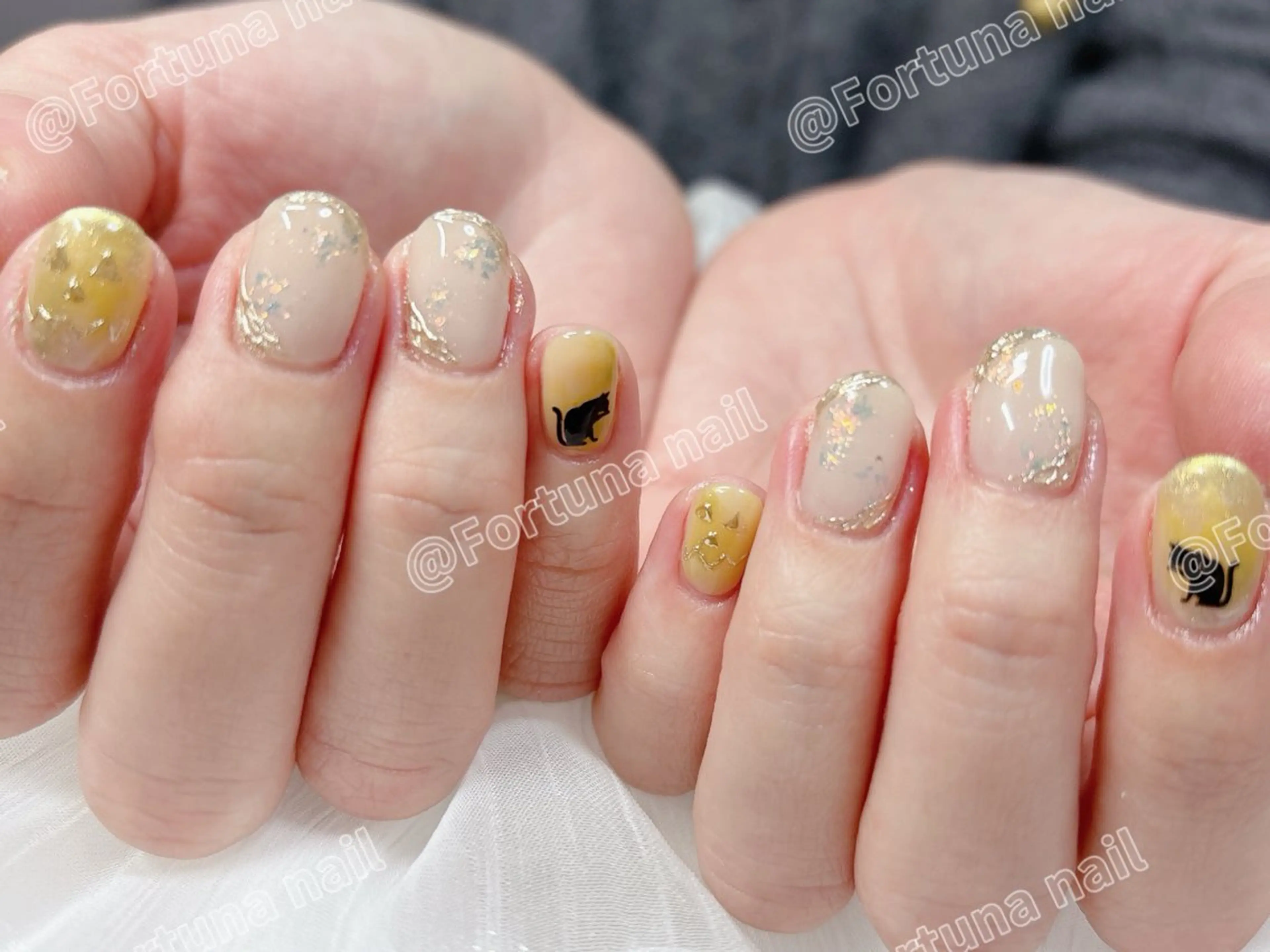 ネイル ハロウィン 持ち込み ハンドネイル Nail •Head スパFortunaのネイルデザイン