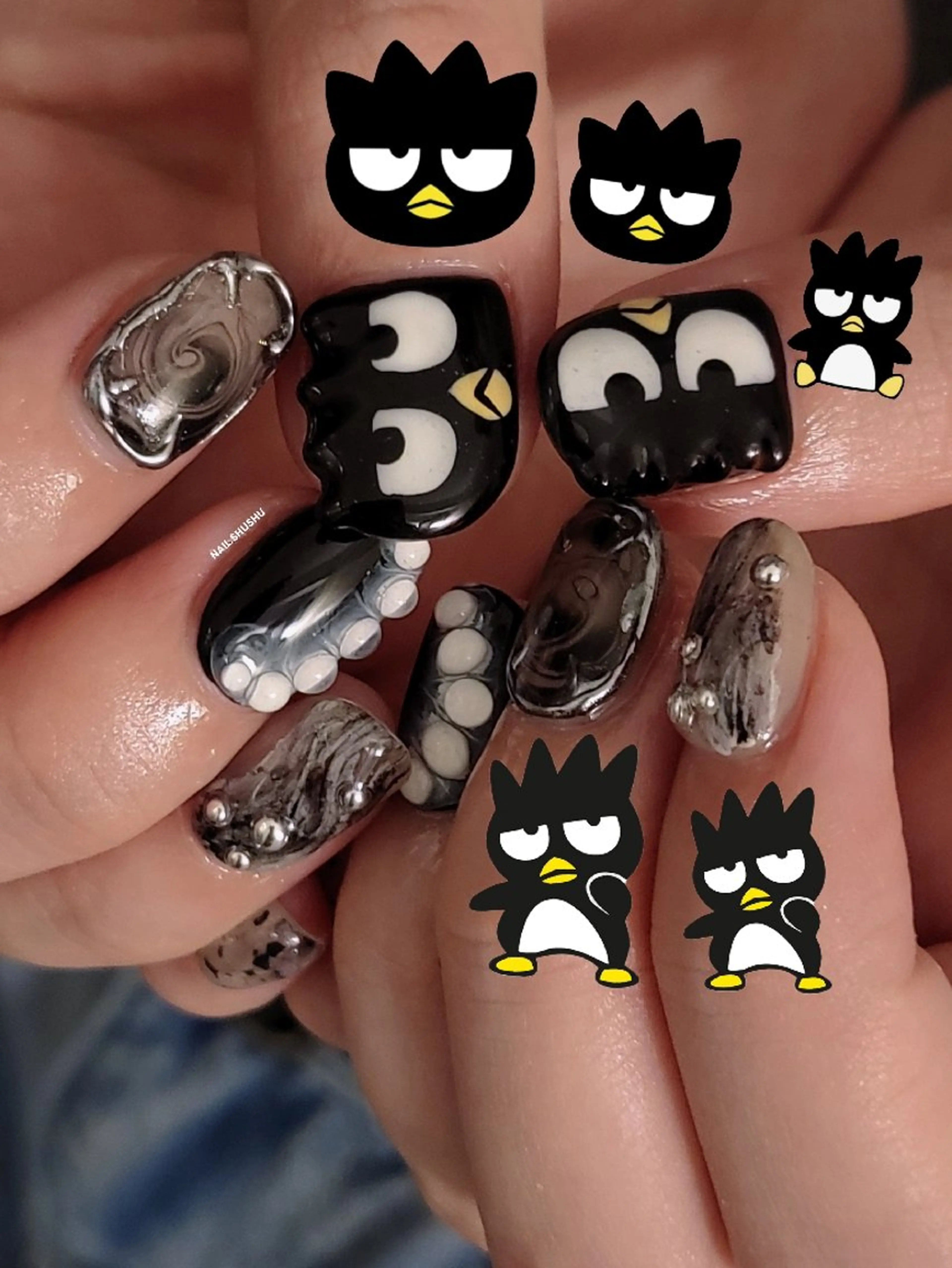 ネイル ハンドネイル 3dパーツ/流行り 👧shushu❤️のネイルデザイン