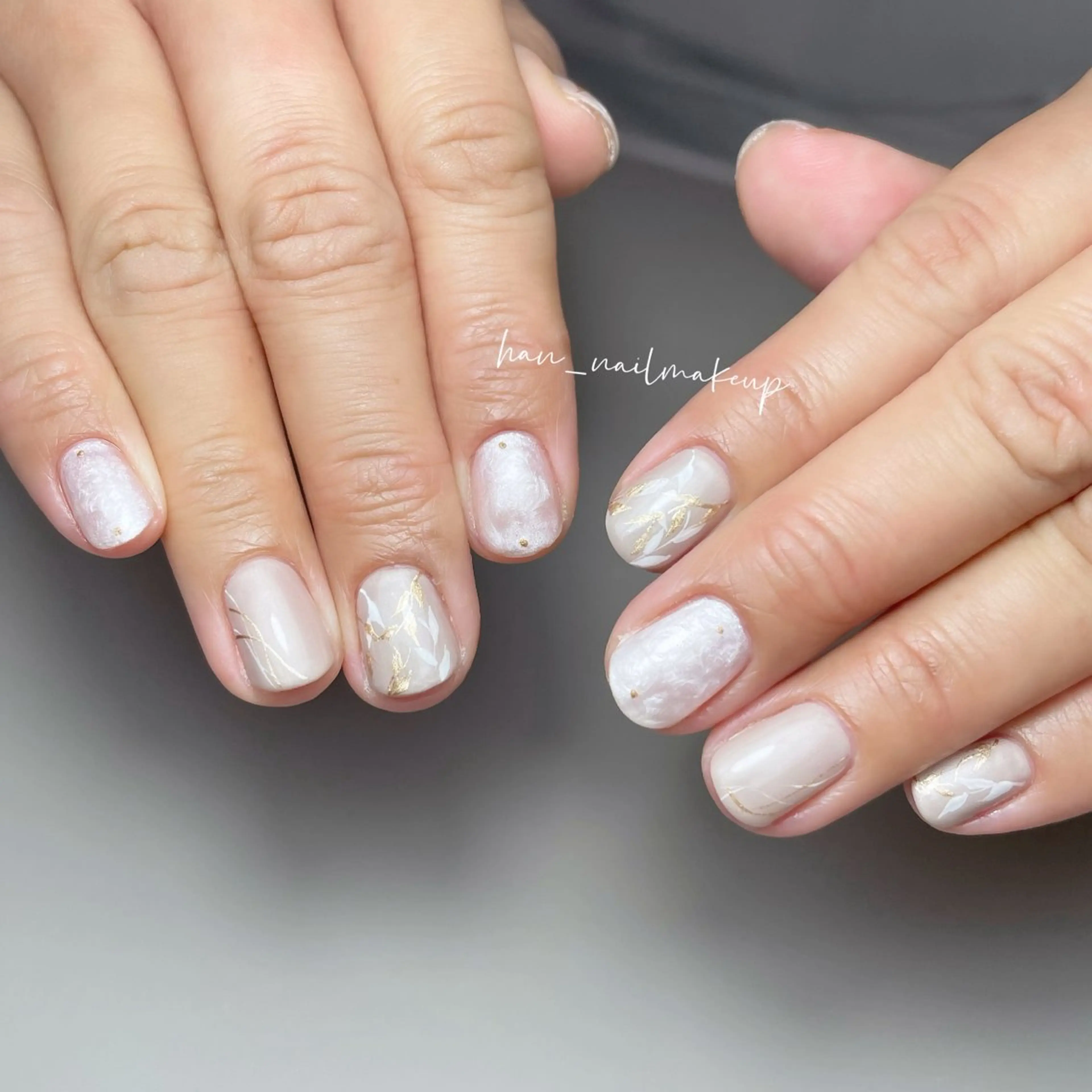 ネイル シンプルネイル ハンドネイル Han Nail 【y&m】のネイルデザイン