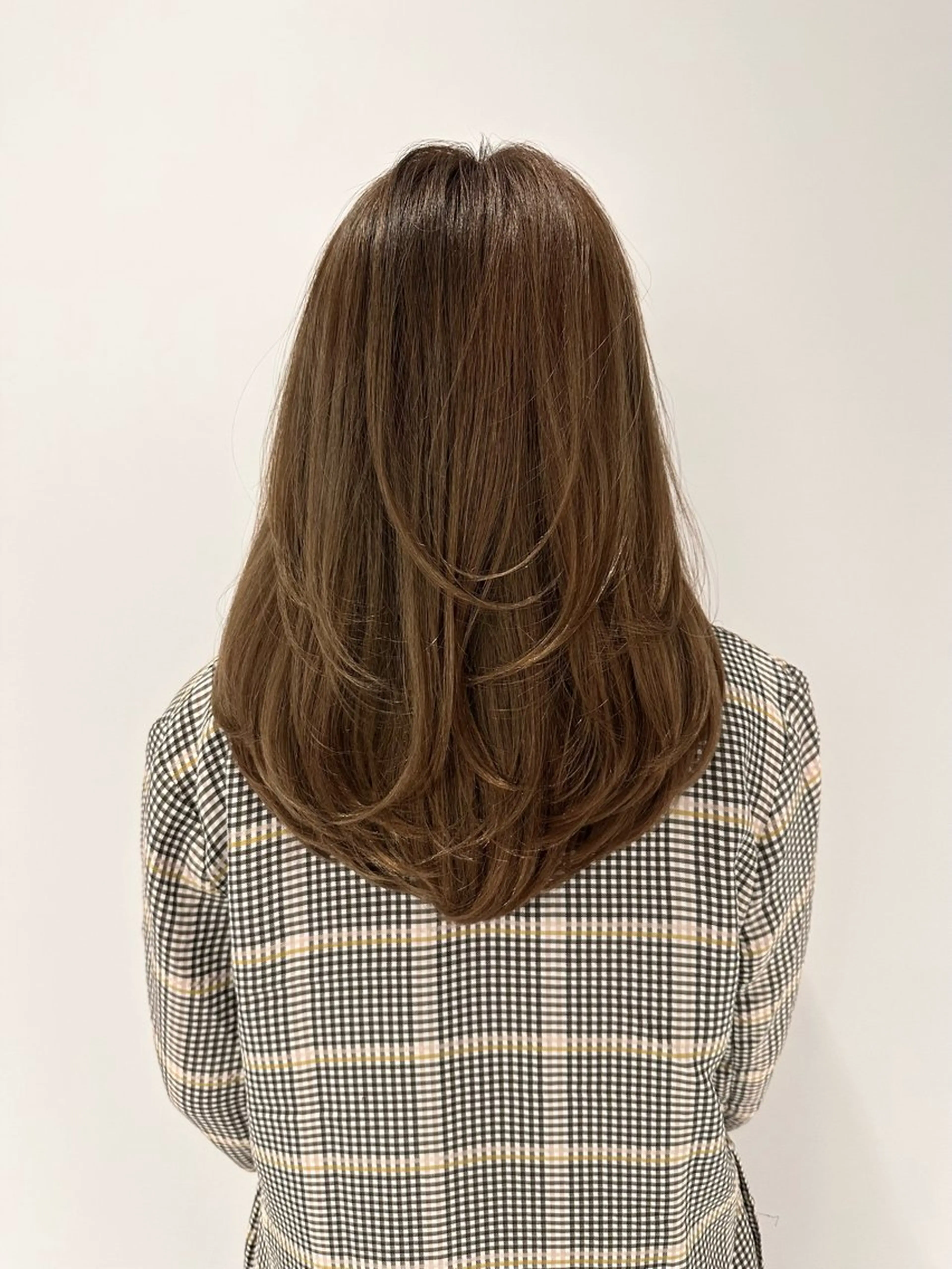 セミロング 韓国風ヘア レイヤーカット カット ヘアカラー トリートメント 艶レイヤー/艶髪矯正 /ケラトリ/石井のヘアスタイル