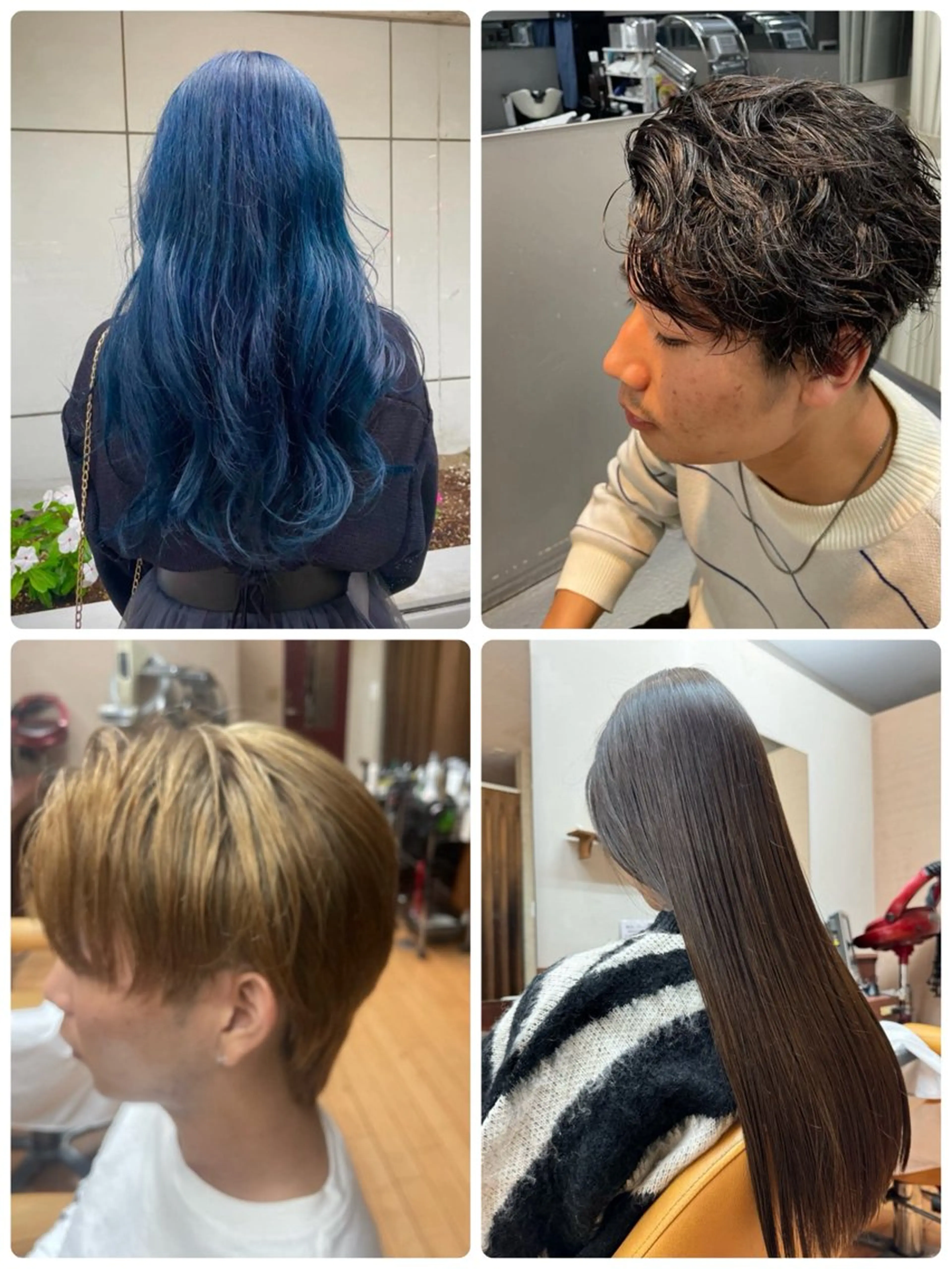 ロング カラー パーマ メンズ ルキ🌈ブリーチカラ ー&メンズパーマ🦄のヘアスタイル