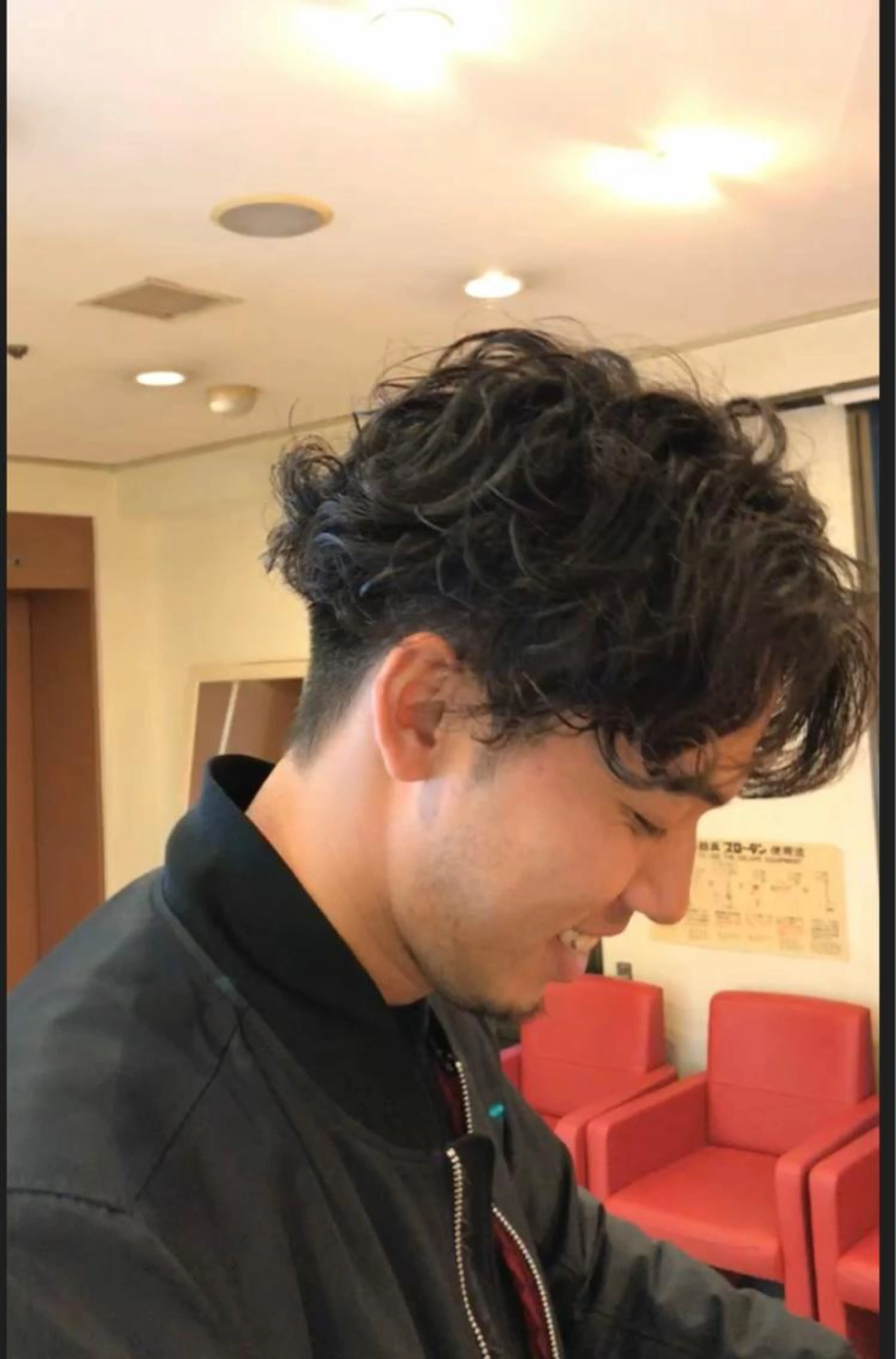 ♟メンズメニュー♟カット＋クリームケアパーマ【フェザーパーマ/毛流れパーマ/センターパート/カルマ】の写真