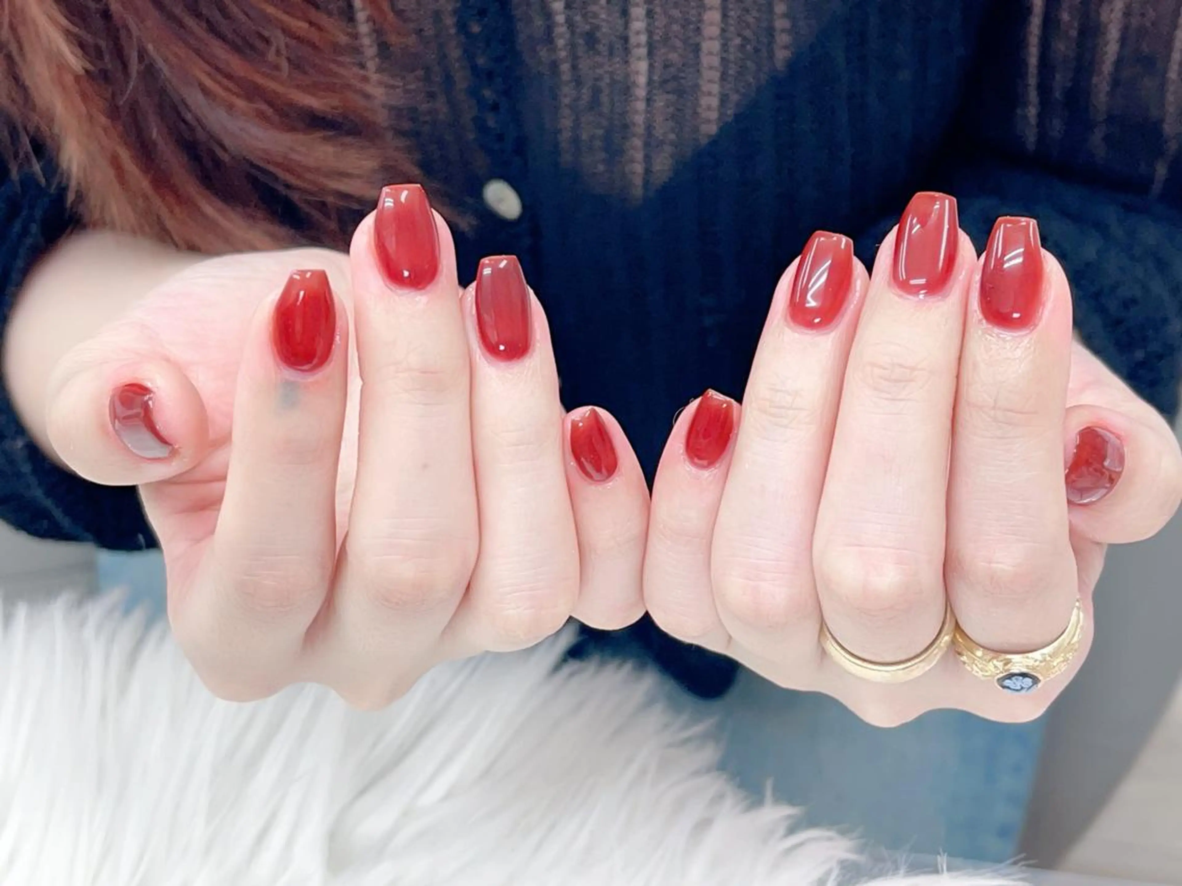 メンズ ネイル アートネイル フレンチネイル ジェルネイル キラキラネイル パラジェル Bloom kabukiのネイルデザイン