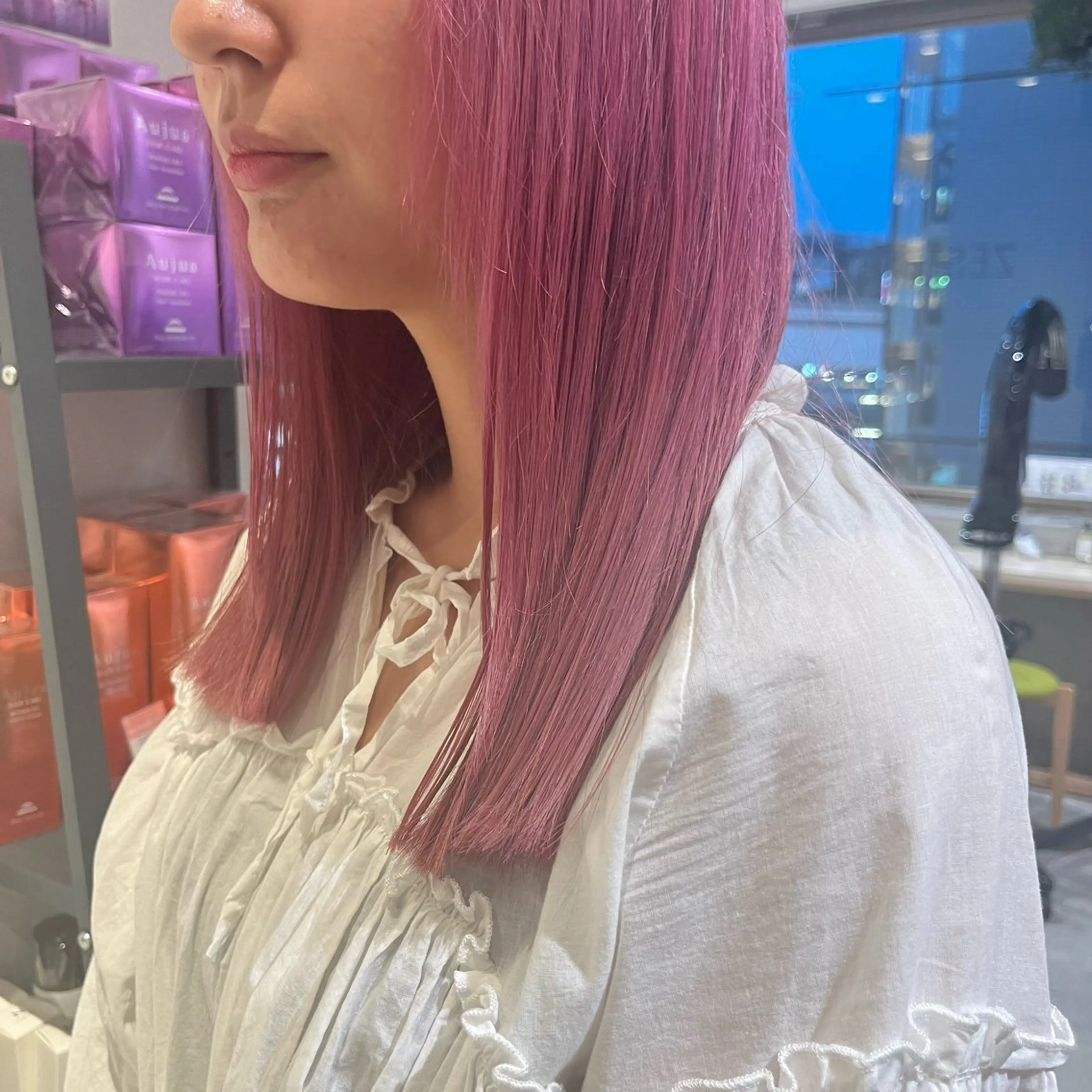 カラー ブリーチ ケアブリーチ ピンクカラー 髪質改善 ヘアカラー 𝐚𝐨𝐢🩰/ 酸性ストレートのヘアスタイル