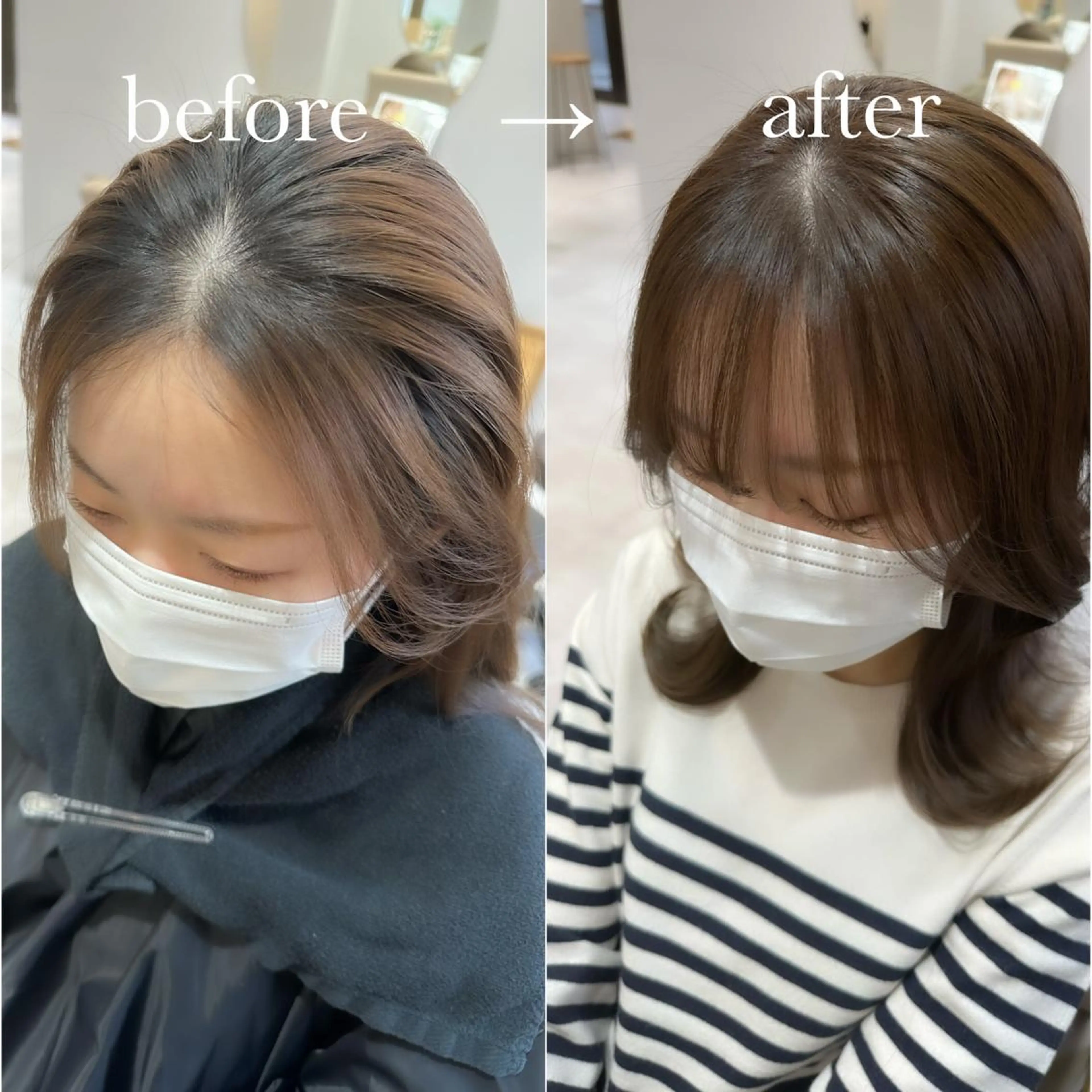 セミロング カラー パーマ ヘアアレンジ topstylist 芳賀みなみのヘアスタイル