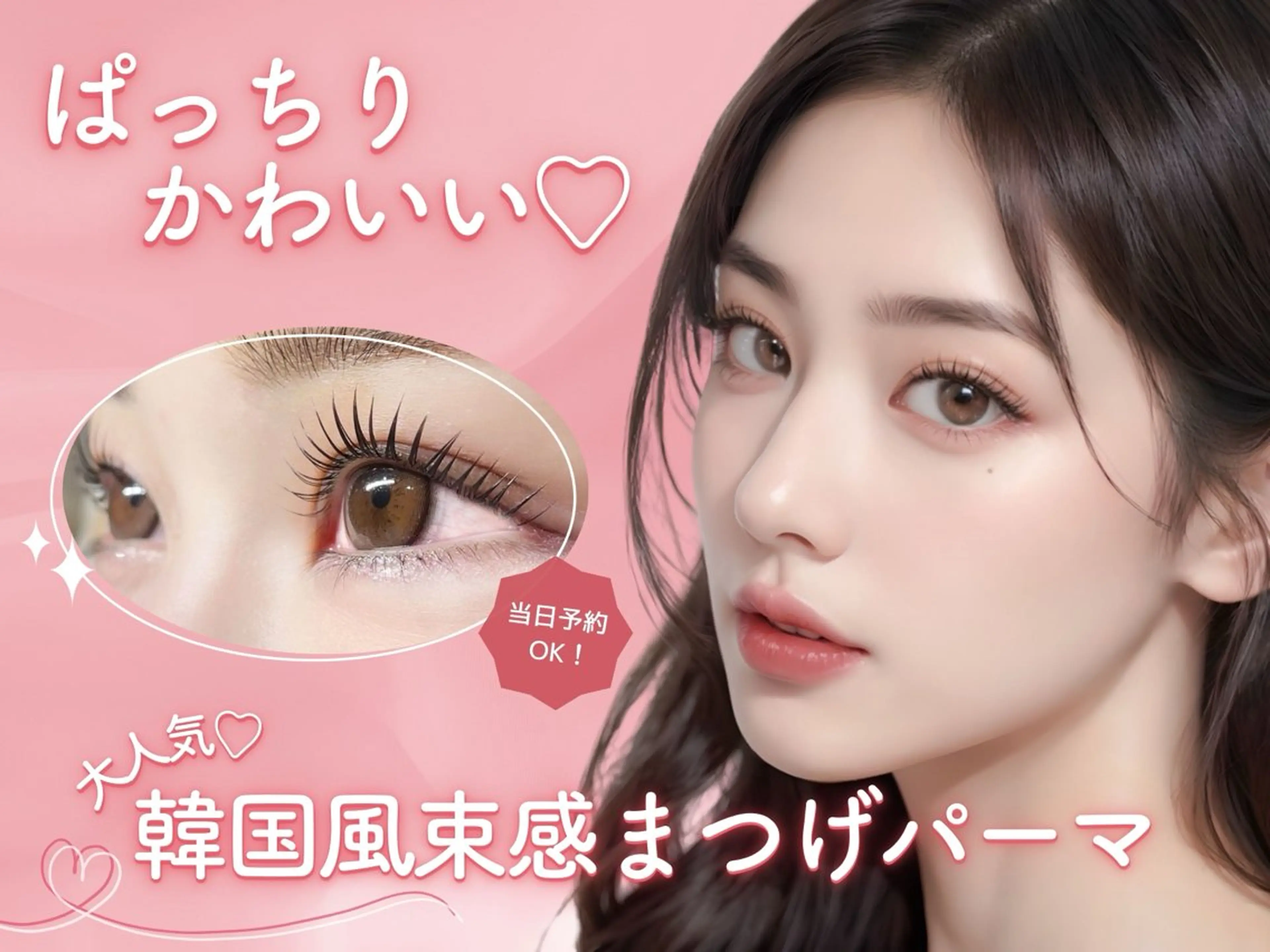 マツエク・マツパ 韓国風マツエク モテカラー/髪質改善 まつパ/ゆな🎀のヘアスタイル