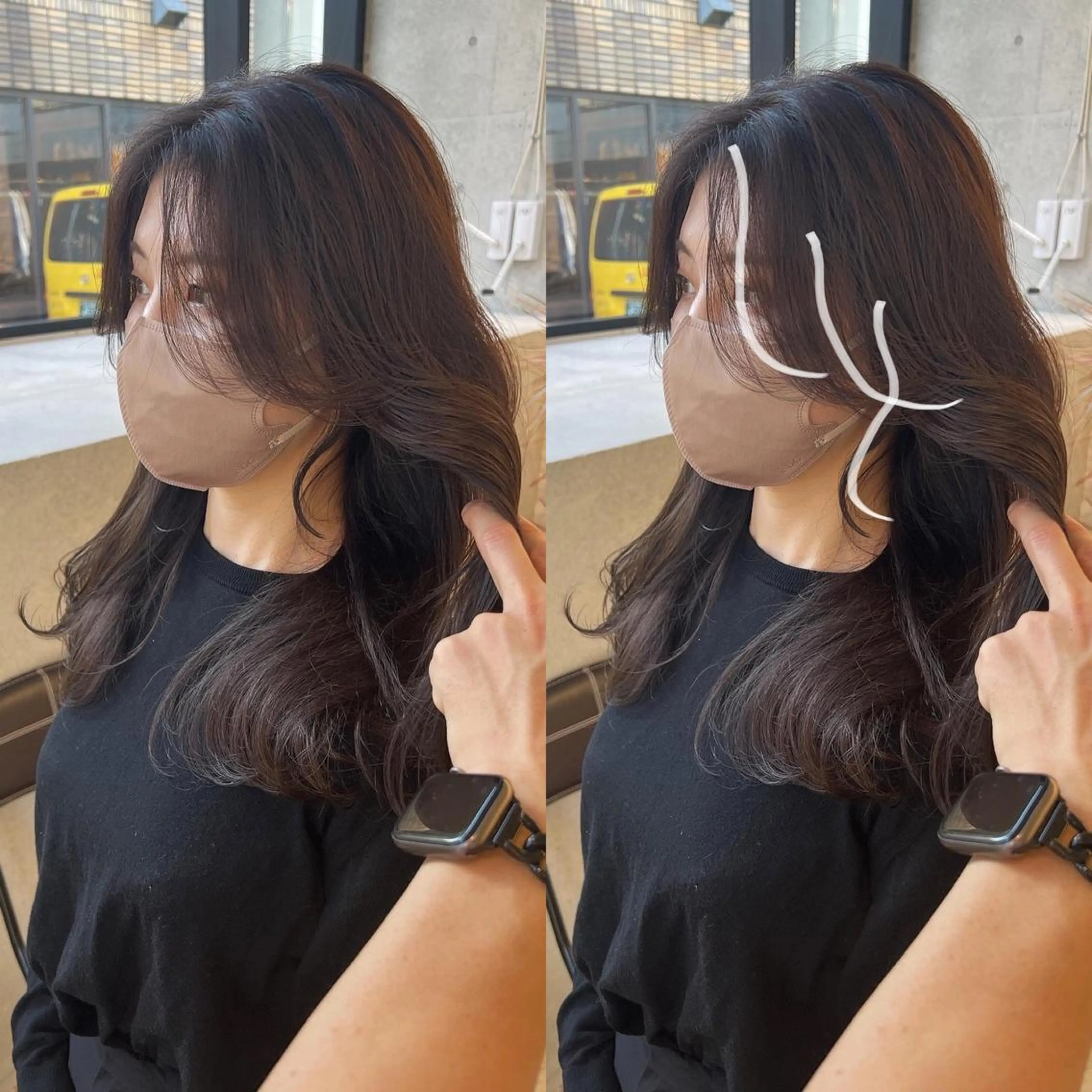 ロング 顔周りカット 誰よりも丁寧なカット 🍀小林輝のヘアスタイル