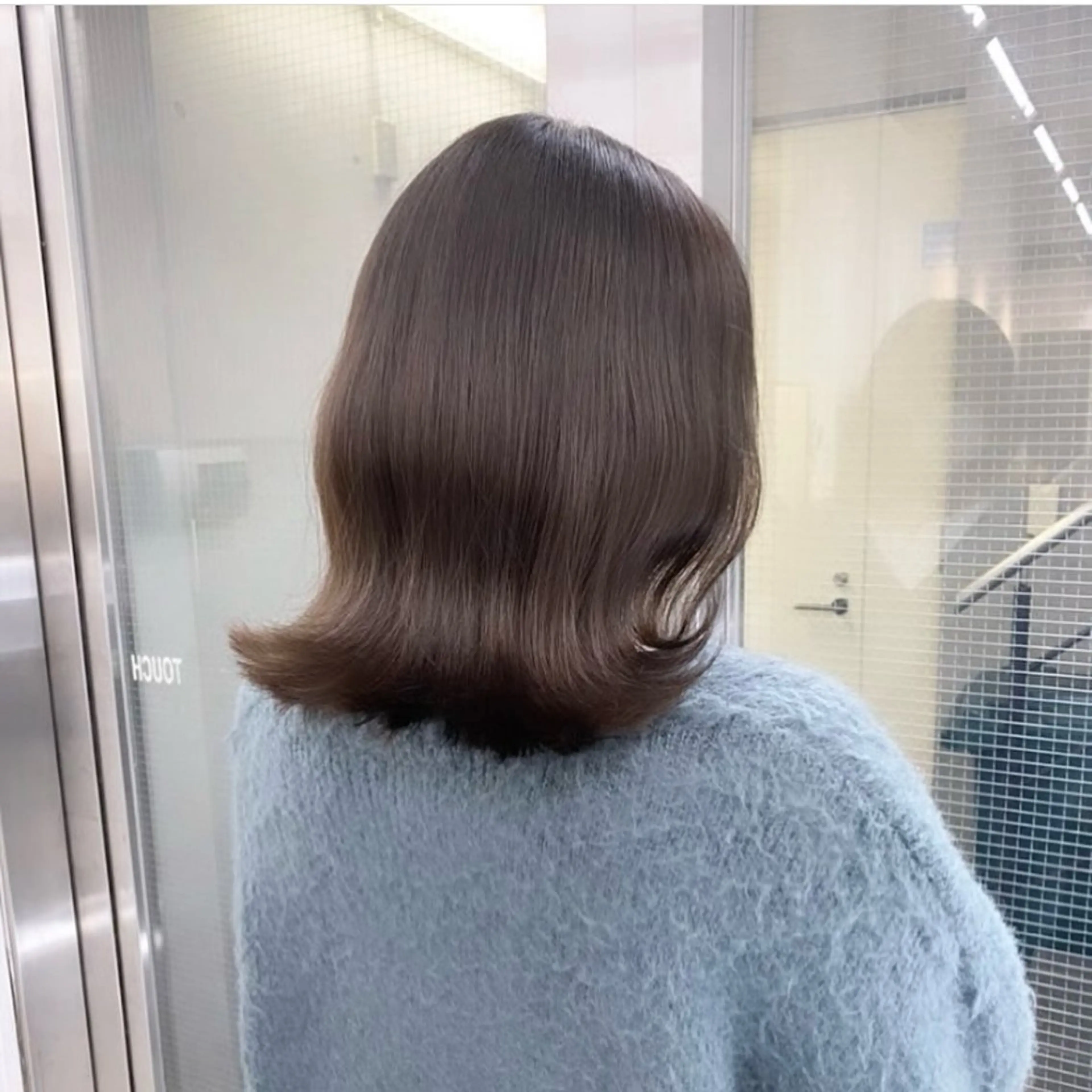 ミディアム カラー アッシュ ベージュカラー 黒髪 ブルーカラー ブルーブラック カット ヘアカラー トリートメント ヘッドスパ ヘアセット 透明感/韓国風 🤍moeka🤍のヘアスタイル