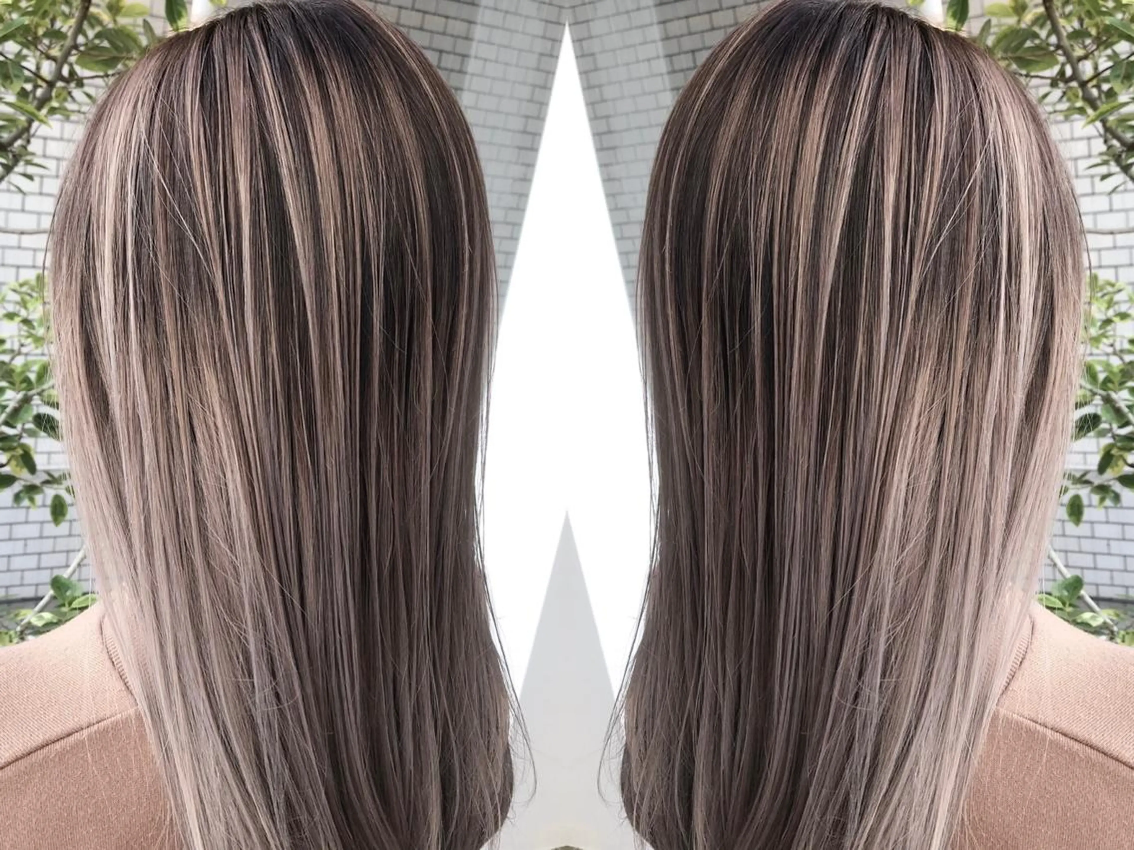 ロング レイヤーカット カット ヘアカラー ハイライトバレイヤー ジュ＆縮毛矯正✨櫻野のヘアスタイル