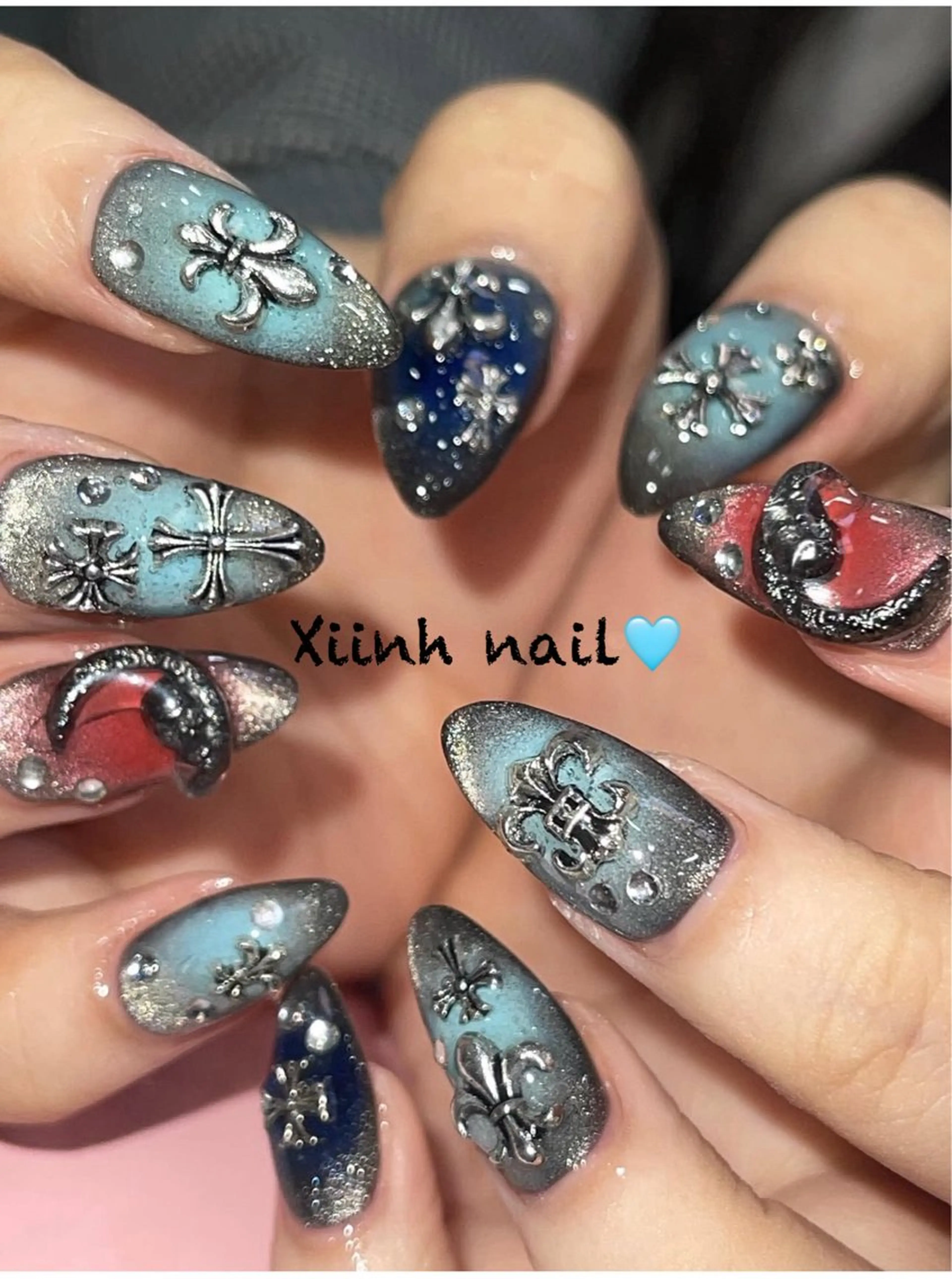 ネイル チークネイル 桜ネイル フットネイル ジェルネイル ハロウィン XIINH NAIL SALONのネイルデザイン