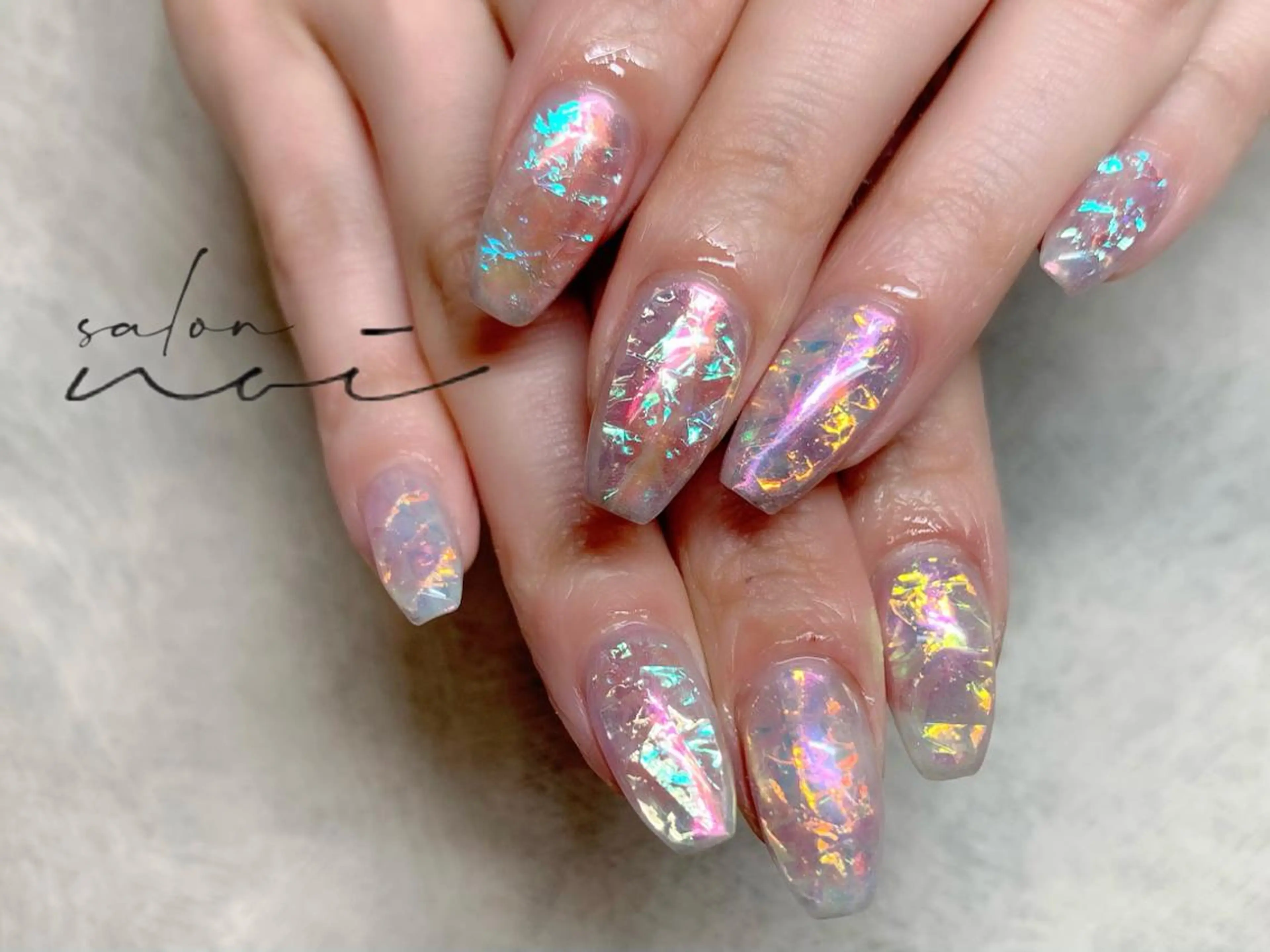ネイル 氷ネイル・うるうるネイル salon noi所属・salon noiのネイルデザイン