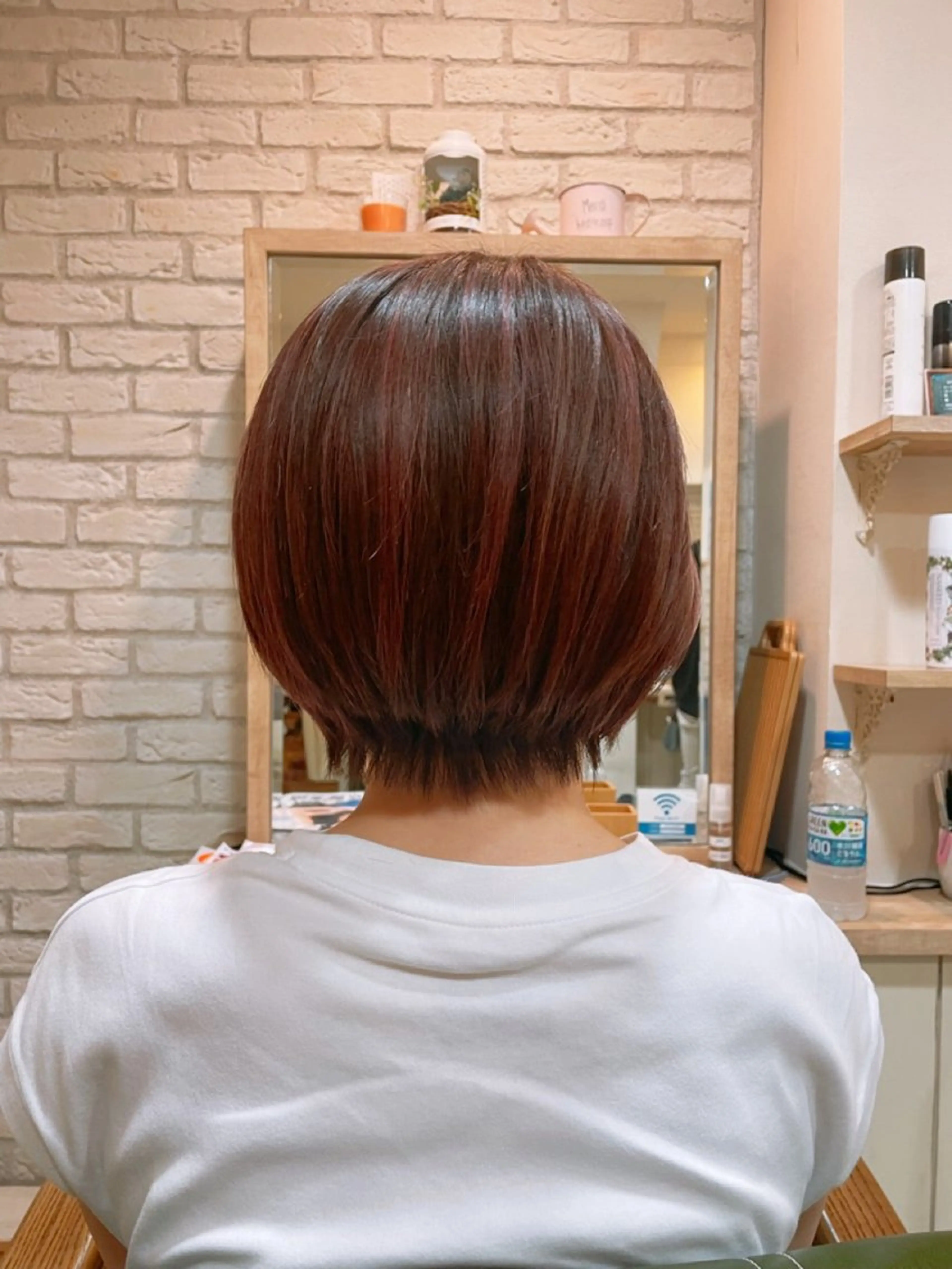 ショート カラー ハイライトカラー ピンクカラー ハイライト 清水 有実子のヘアスタイル