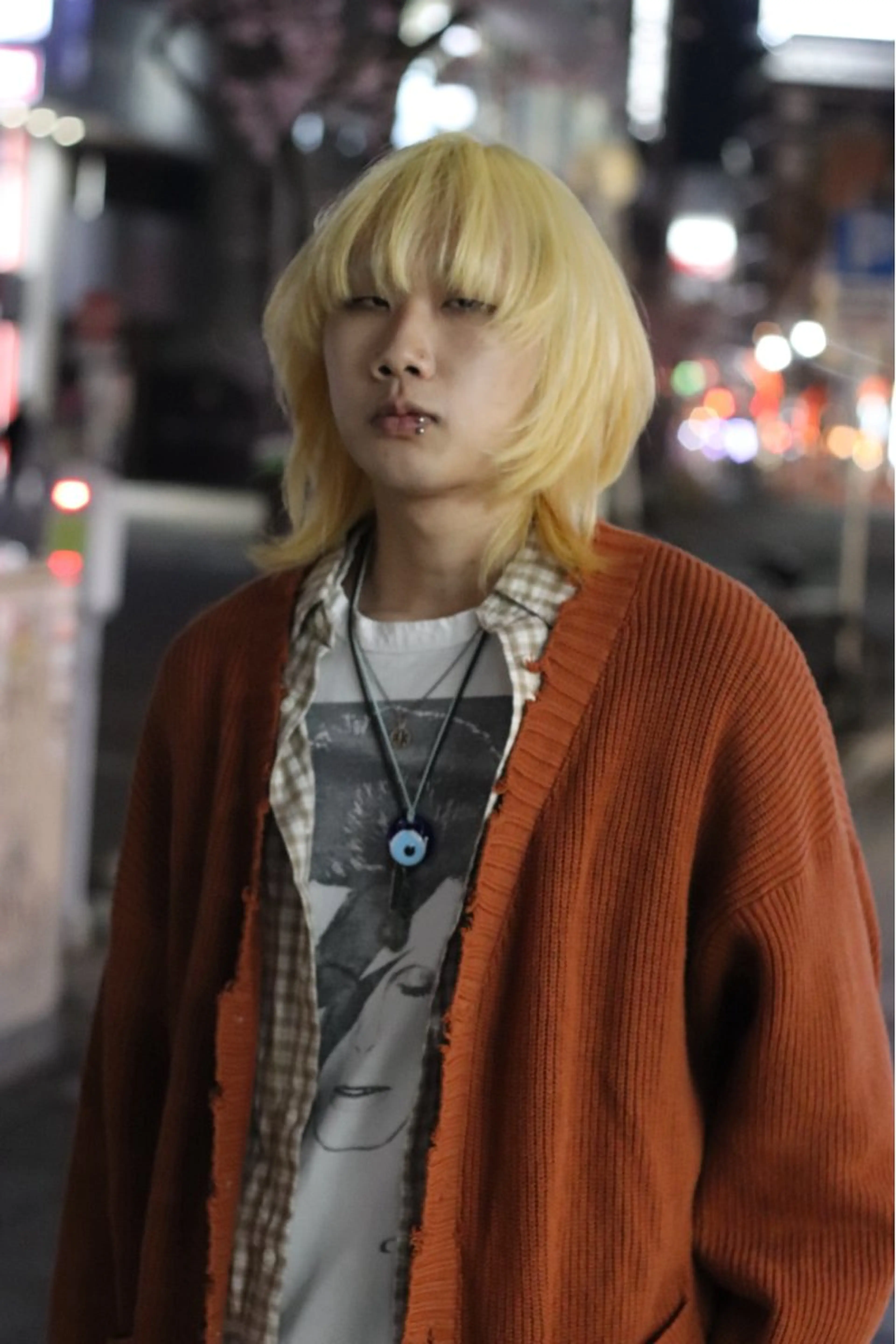 ミディアム カラー ブロンド カット ヘアカラー joh/メンズカット /ブリーチ/UKヘアのヘアスタイル