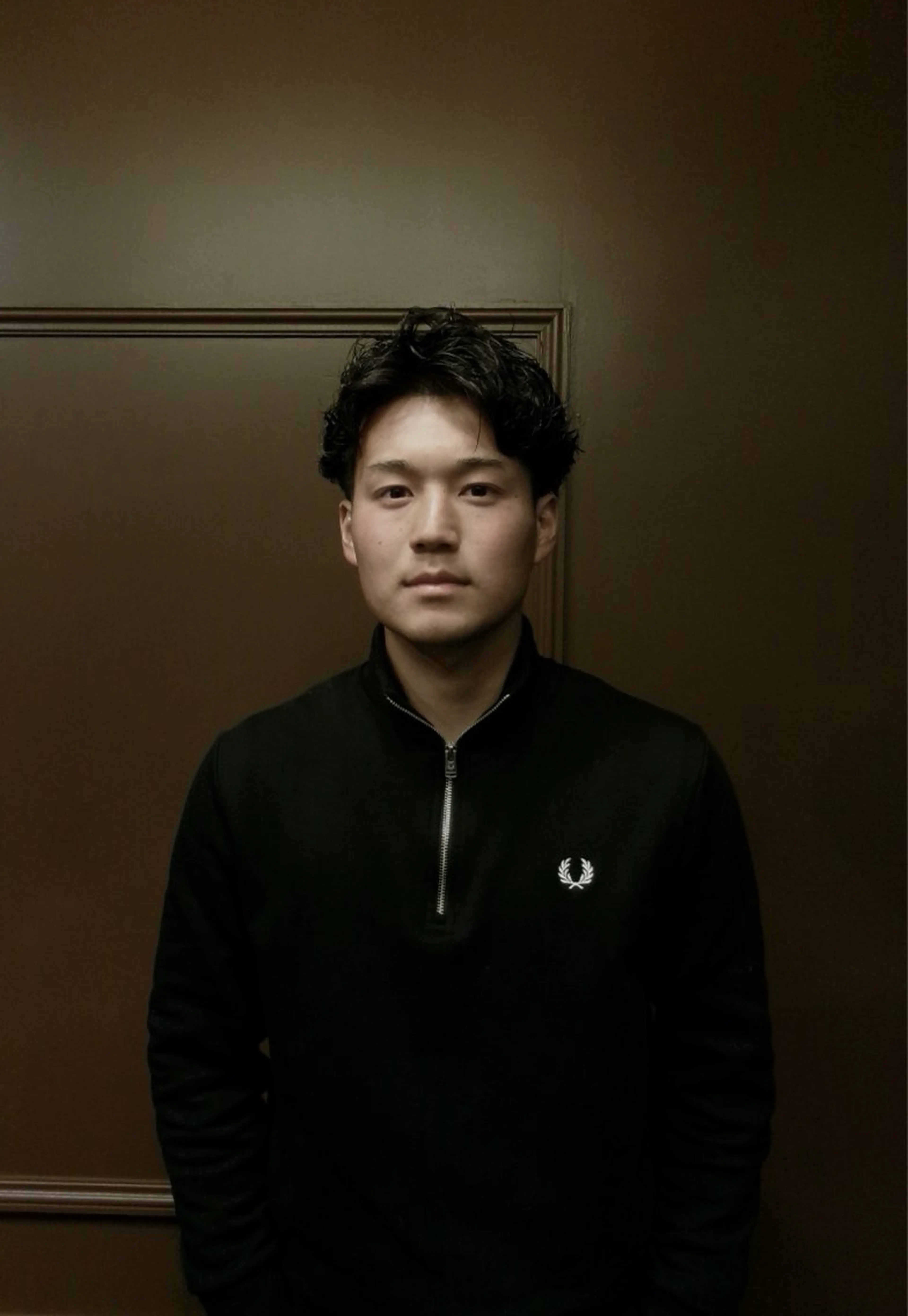 ミディアム ミディアムパーマ 窪田 力也のヘアスタイル