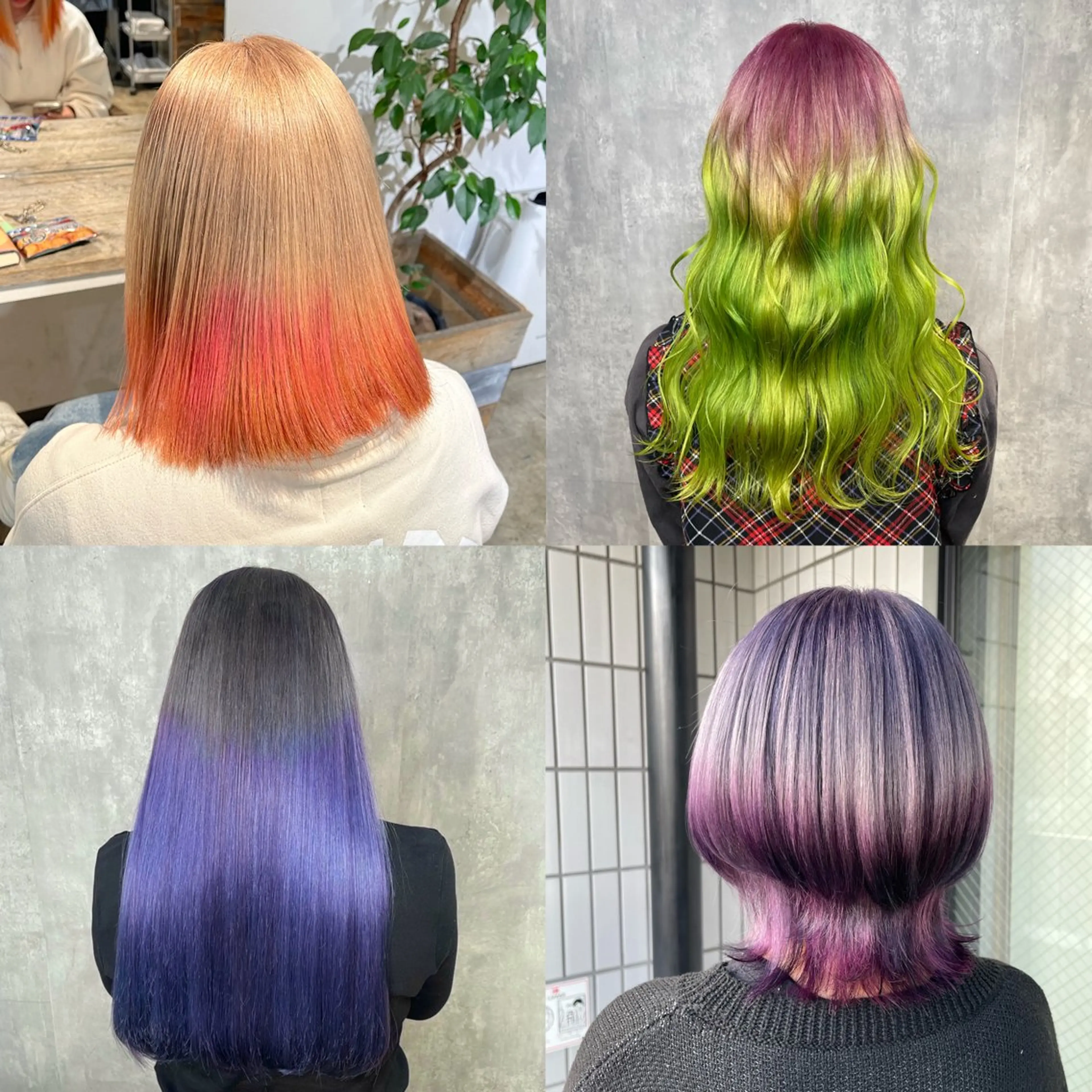 セミロング カラー ブリーチ デザインカラー ハイトーンカラー ムラ修正/ ハイトーン💖Riaのヘアスタイル