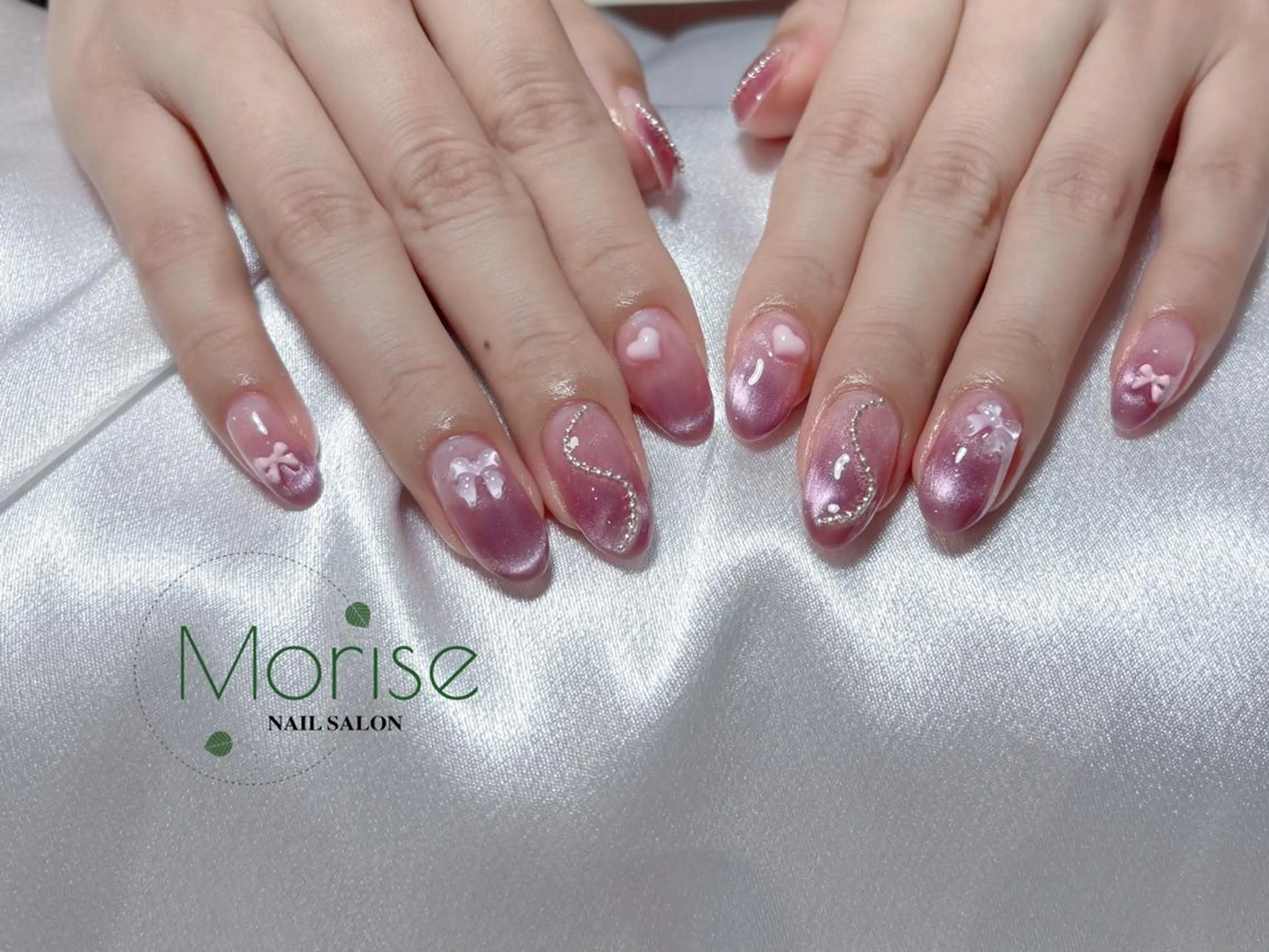 ネイル フットネイル フレンチネイル ジェルネイル ガラスフレンチ 韓国ネイル ハンドネイル ハンドケア MoriseNail 表参道のネイルデザイン