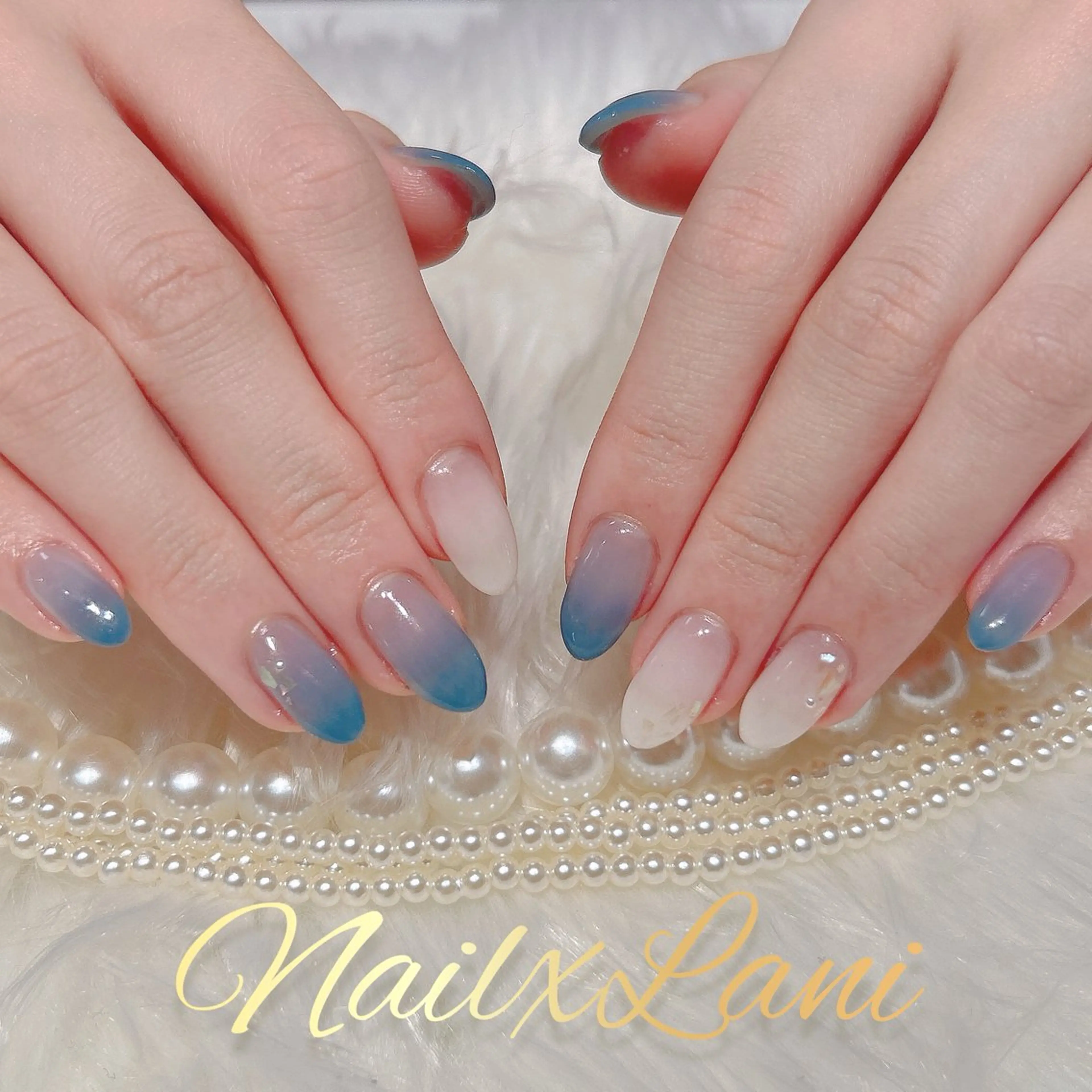 ネイル フットネイル ジェルネイル マグネットネイル パラジェル Nail×Lani 深爪矯正対応◎のネイルデザイン