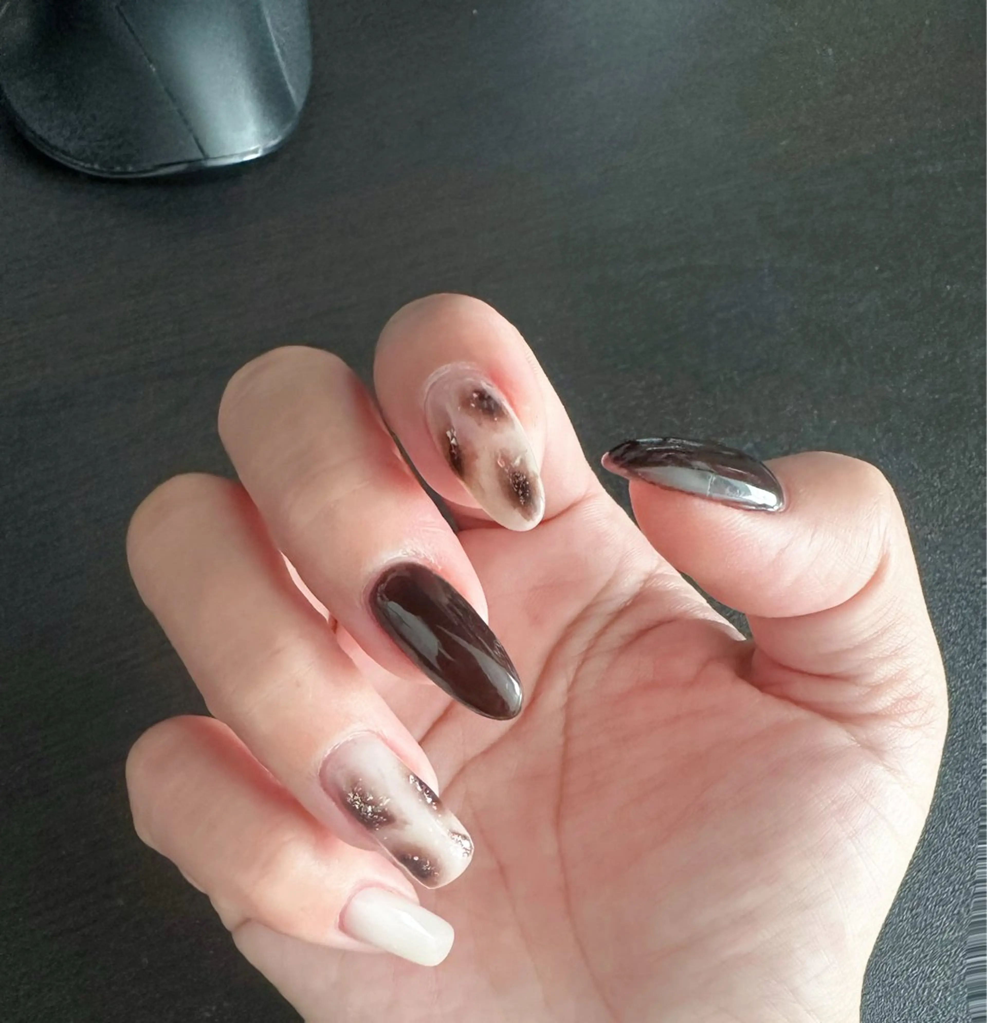 ネイル スカルプネイル シンプルネイル Lunailsalon所属・Lu nailsalonのネイルデザイン