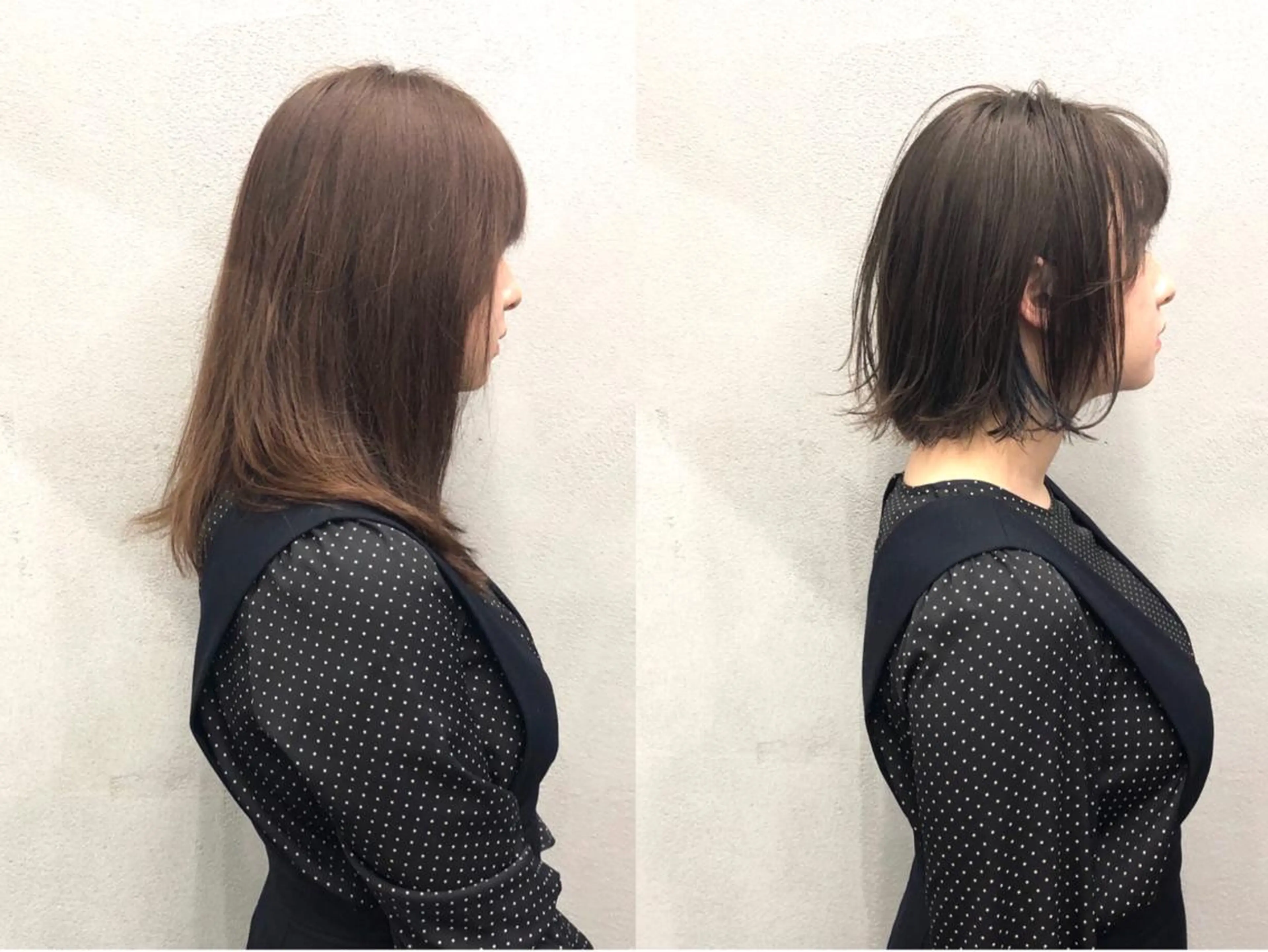 ショート カラー 切りっぱなしボブ ボブ カット ヘアカラー ボブ/ショート/ 白髪染め/メンズ葛西のヘアスタイル