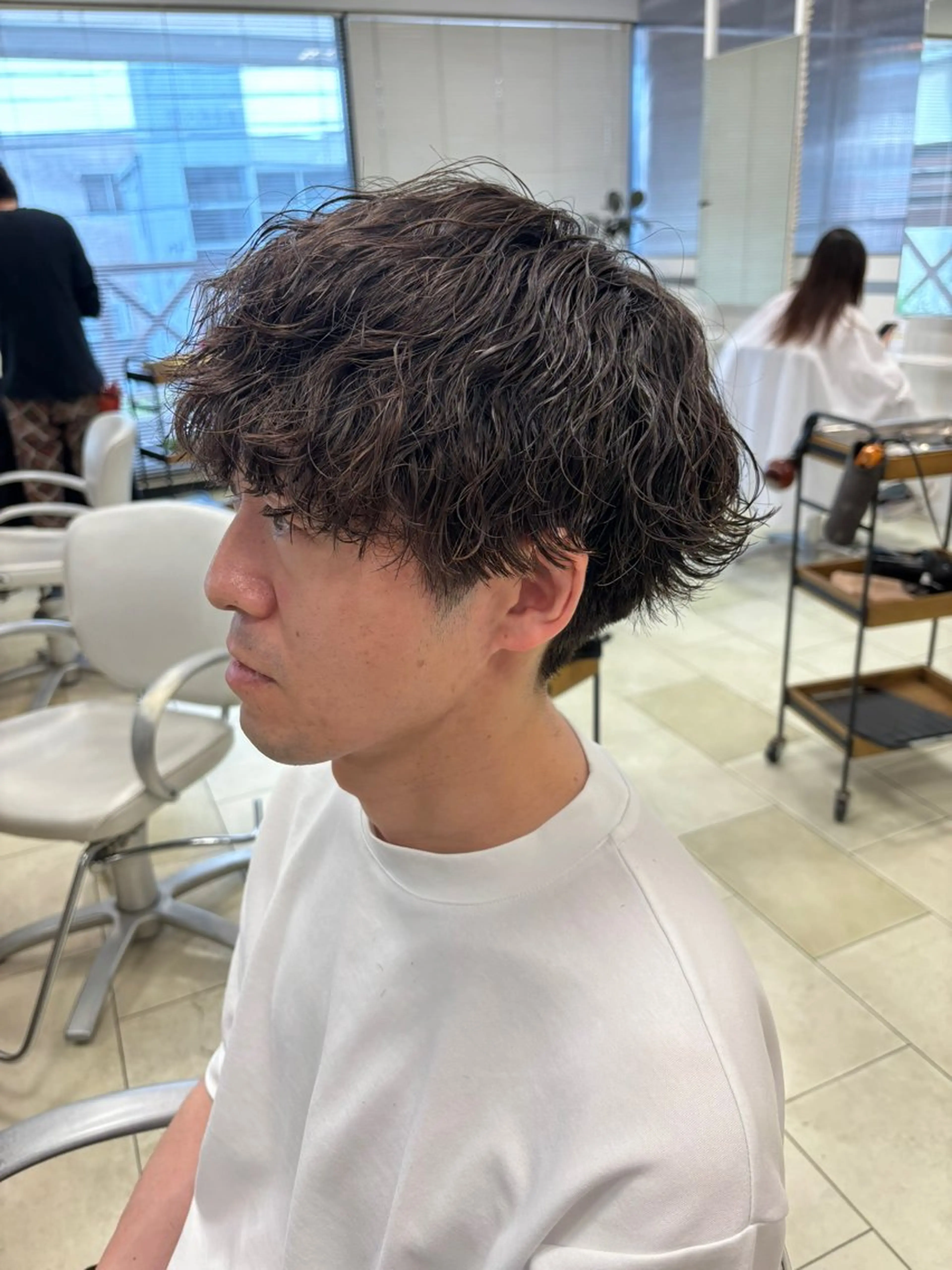 ショート パーマ メンズ メンズパーマ 波巻きパーマ カット パーマ トリートメント TORAYA所属・メンズカット/ hattoriのヘアスタイル