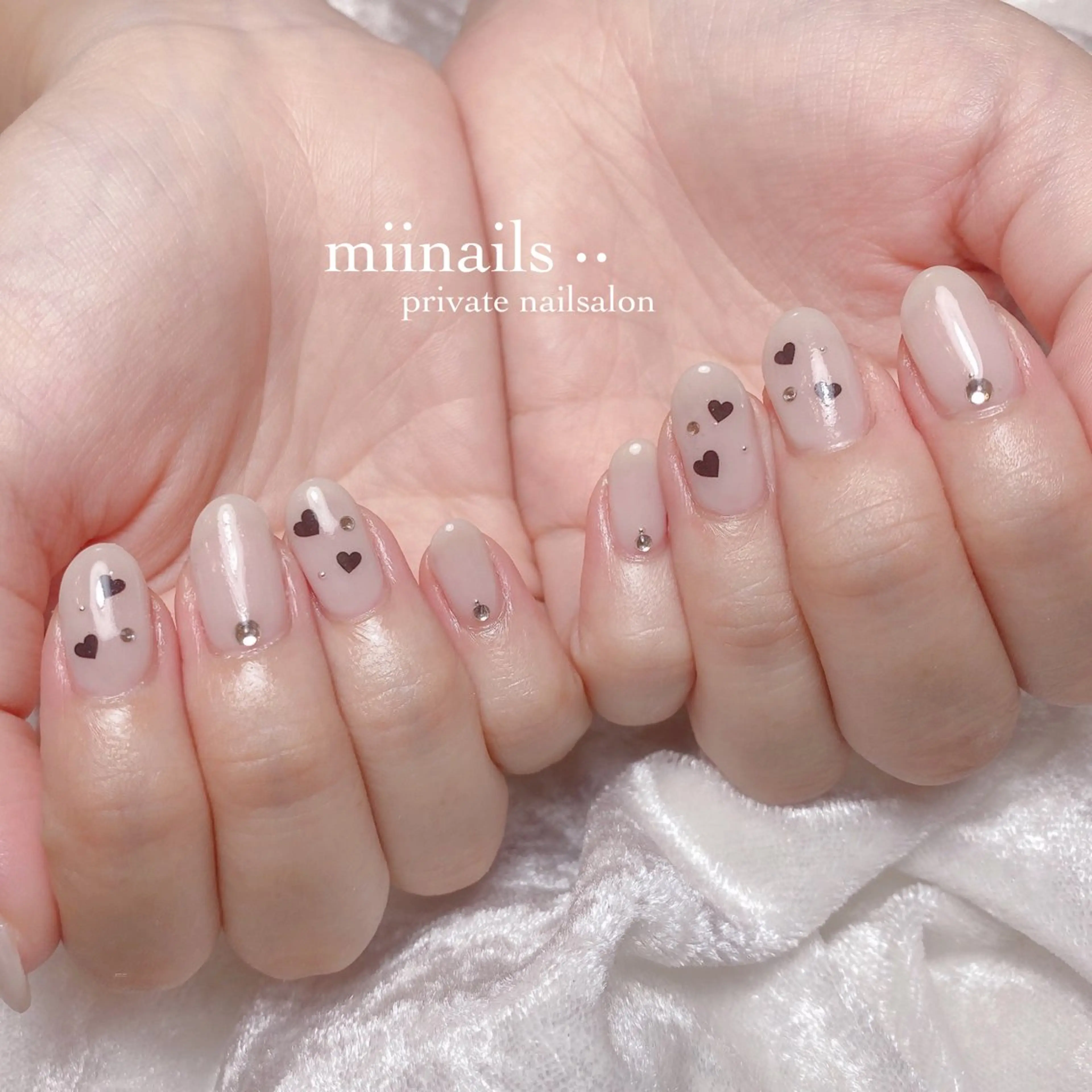 ネイル フレンチネイル 韓国ネイル ワンホンネイル ハンドネイル nailsalon miinailsのネイルデザイン