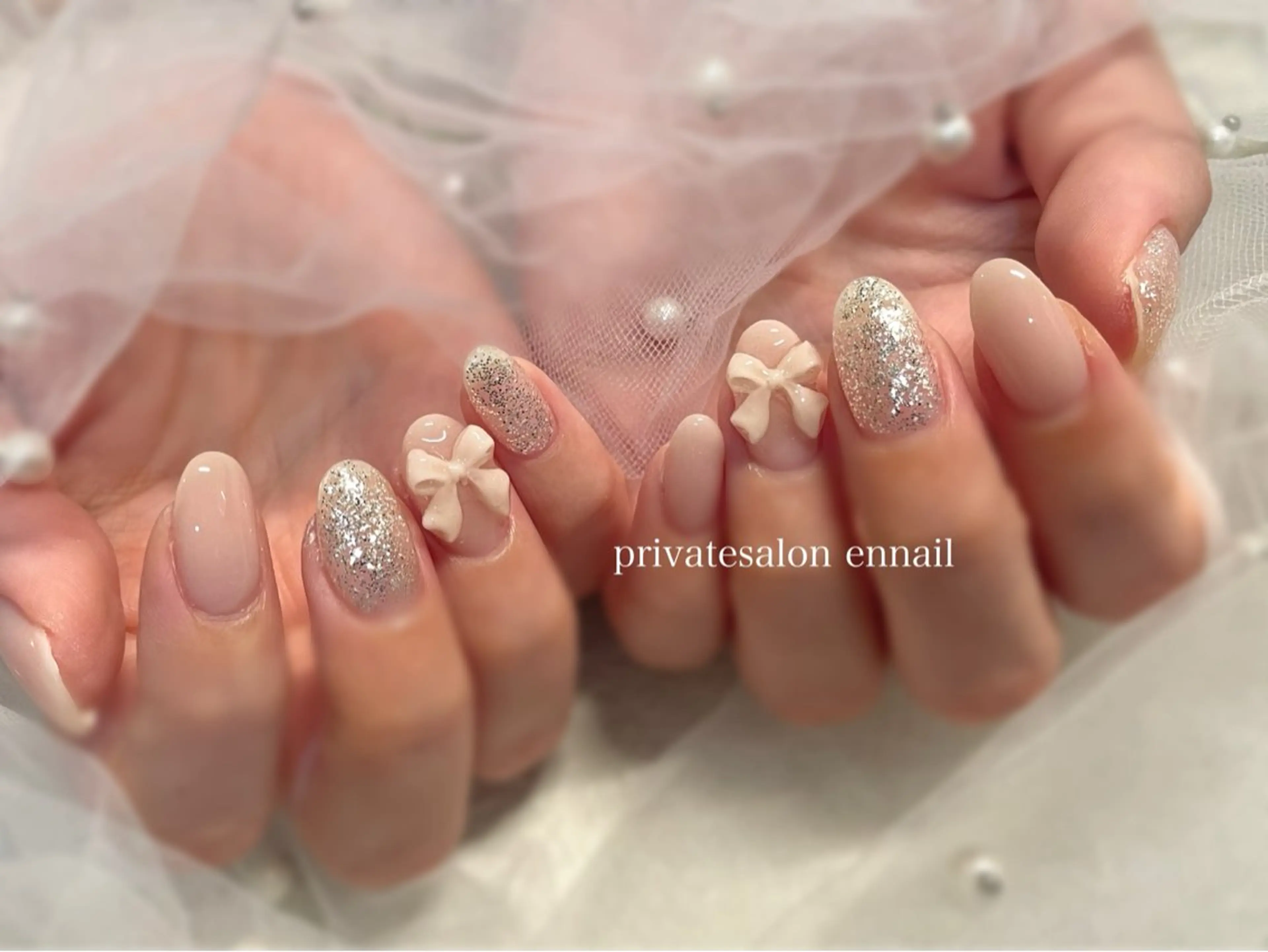 ネイル フラッシュネイル ジェルネイル キラキラネイル 韓国ネイル ロングネイル ハンドネイル en nail  心斎橋のネイルデザイン